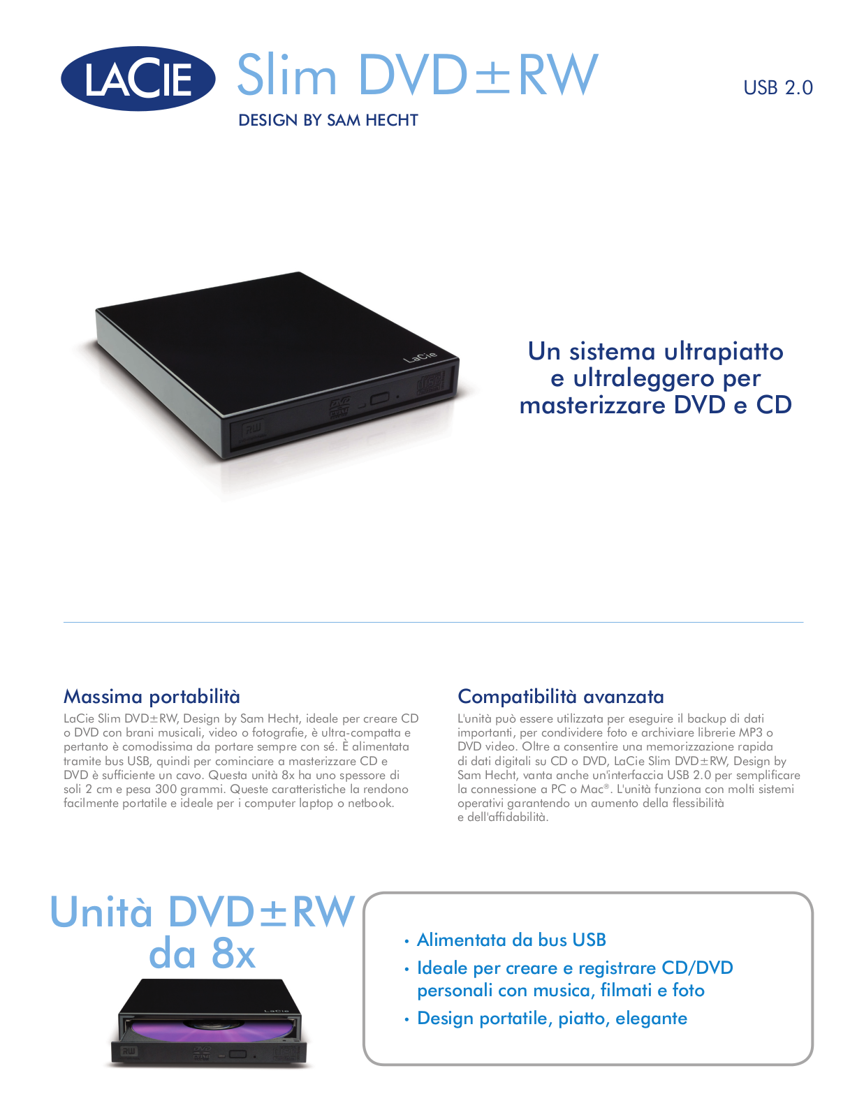 Lacie SLIM DVD±RW DATASHEET