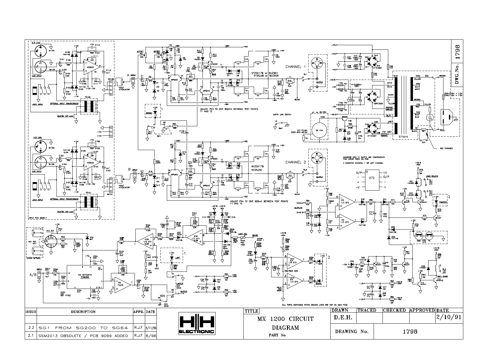 H.H. Scott MX-1200 Schematic