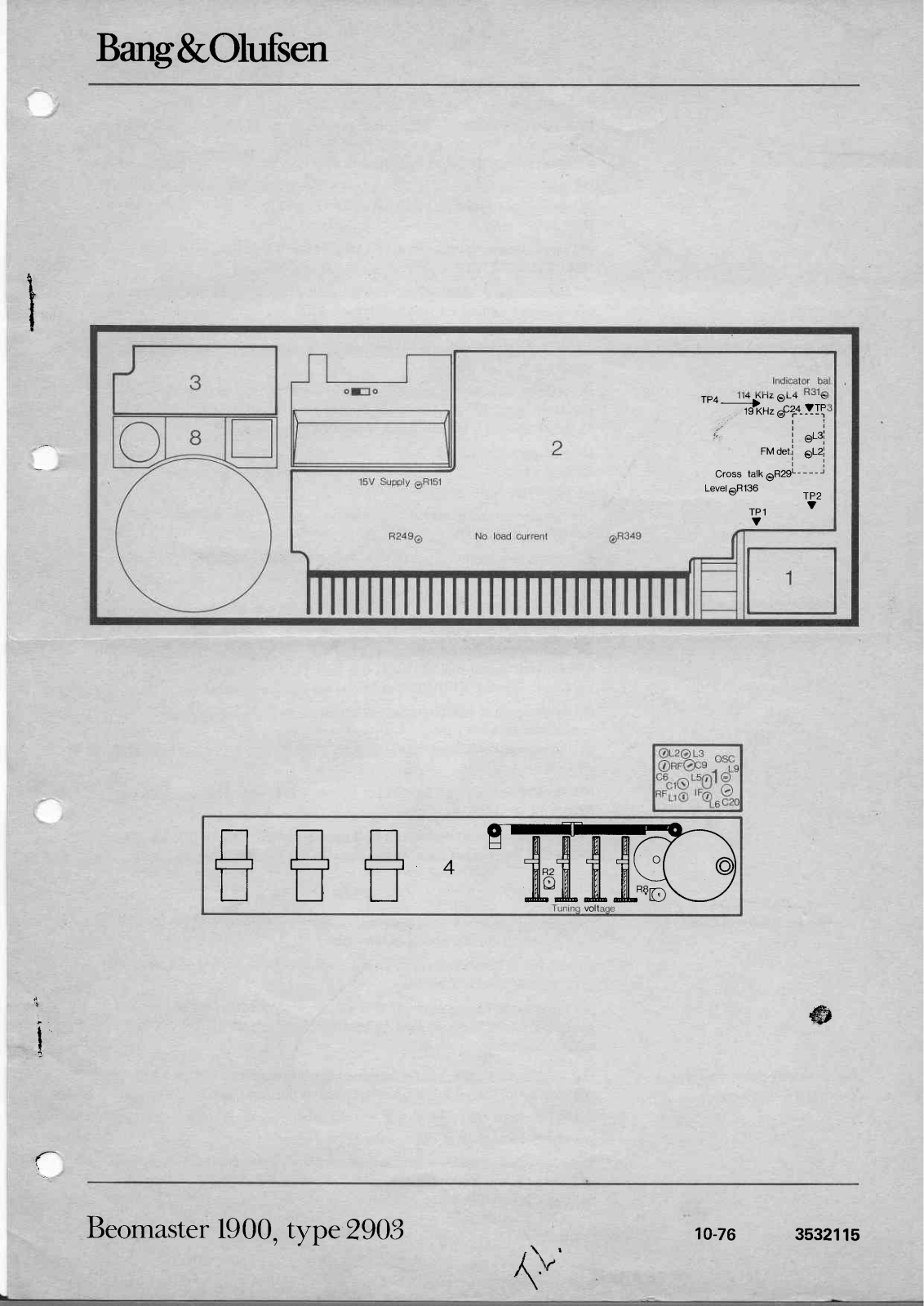 Bang and Olufsen Beomaster 1900 Schematic