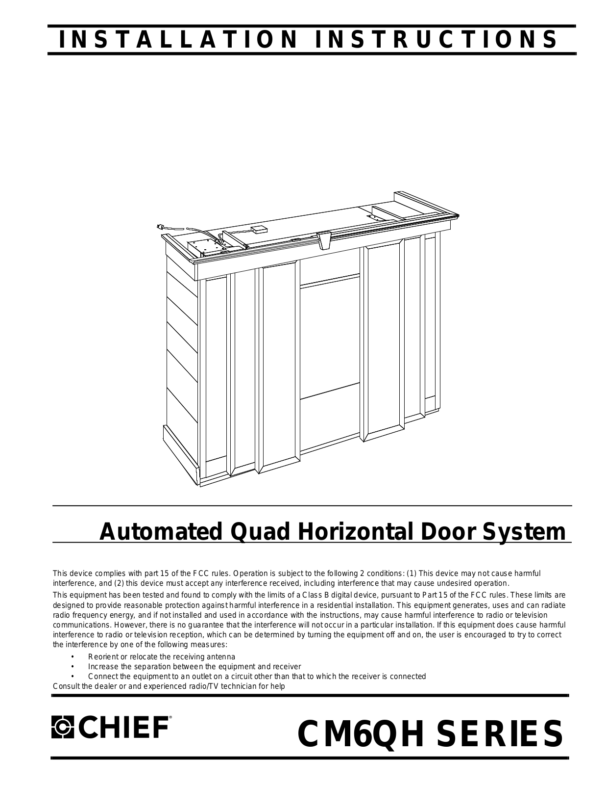 Chief Manufacturing CM6QH User Manual