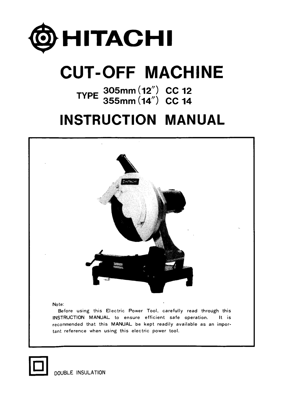 Hitachi CC12, CC14 User Manual