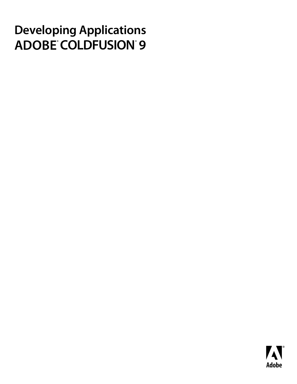 Macromedia ColdFusion - 9.0 User Manual