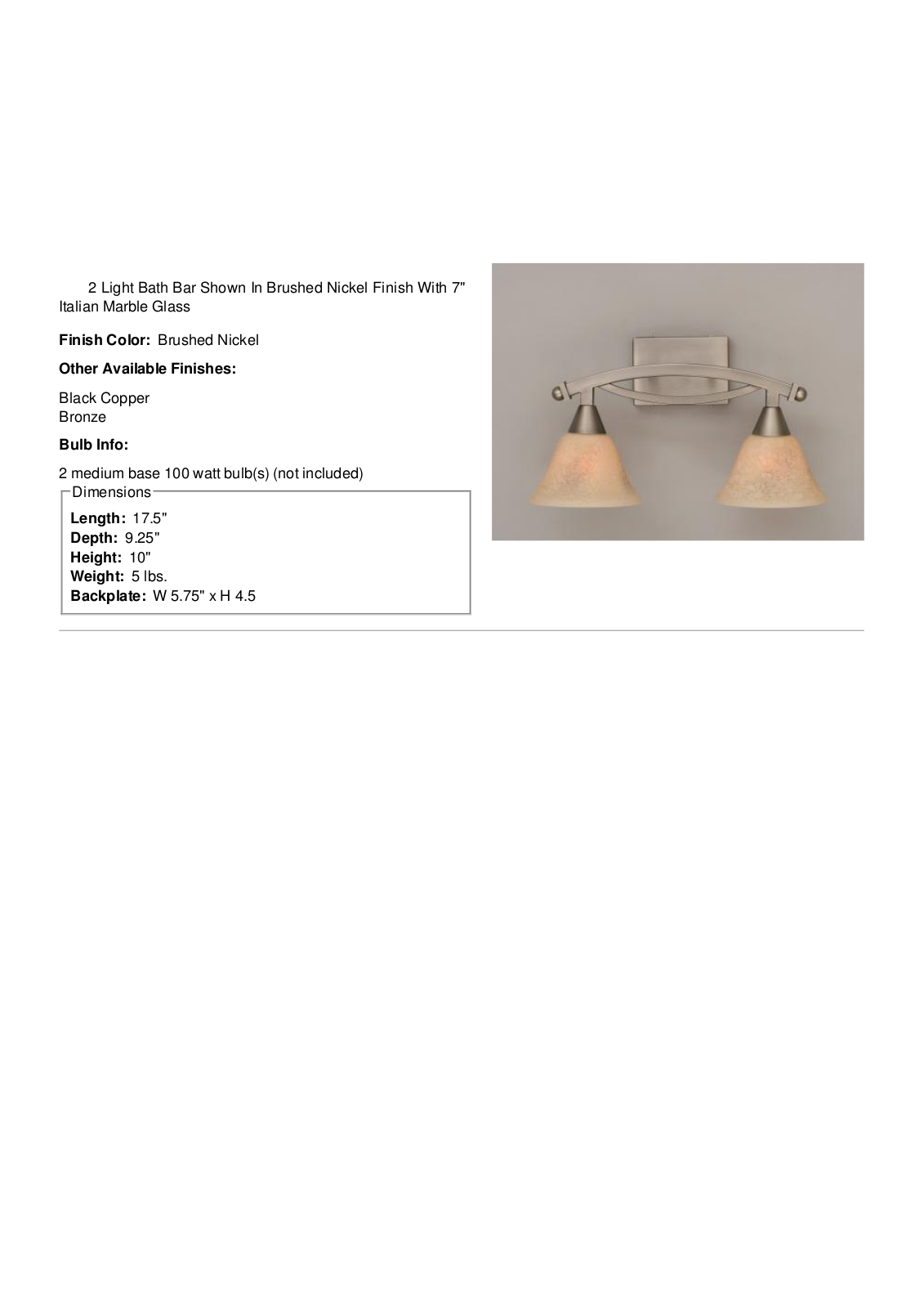 Fleur De Lis Living FDLL3578 Specifications - ManualMachine.com