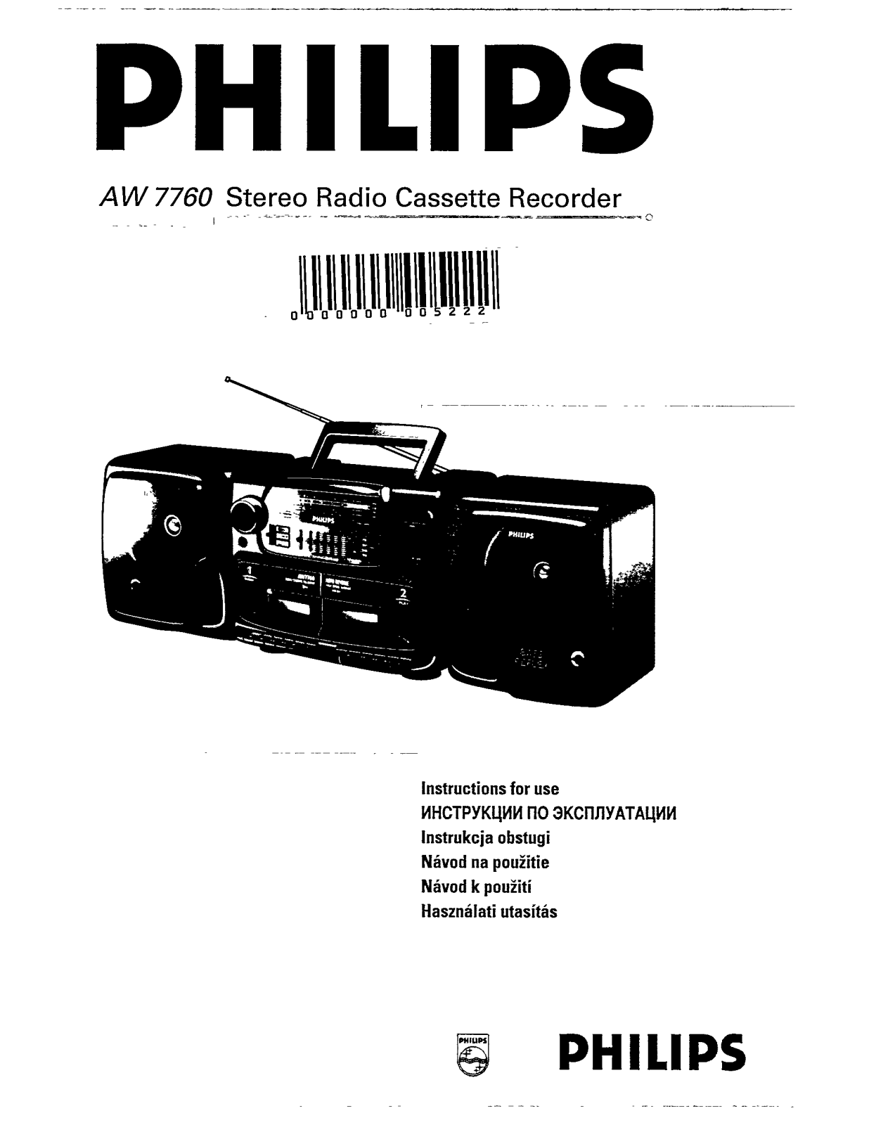 Philips AW 7760, AW 7760-01 User Manual