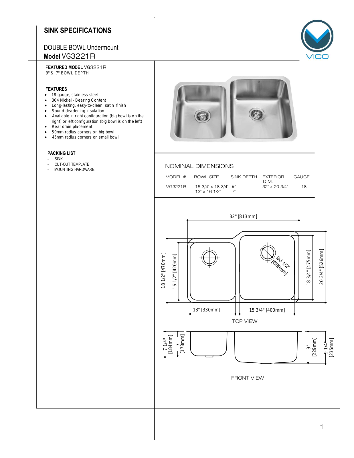 Vigo VG3221R User Manual