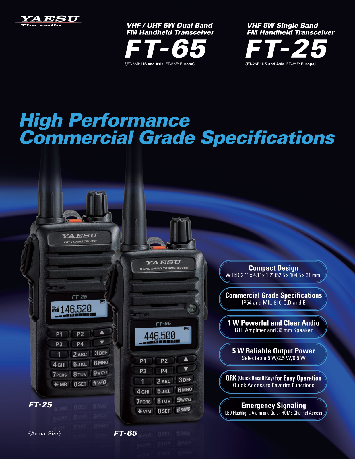 Yaesu FT-65, FT-25 Brochure - ManualMachine.com