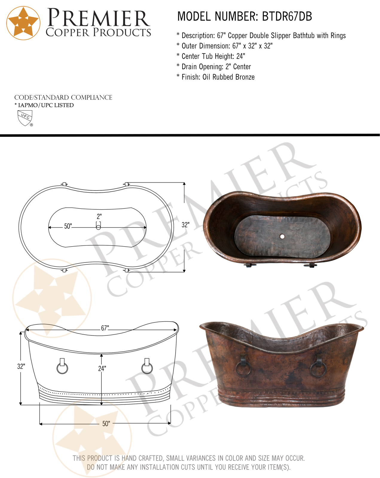 Premier Copper Products IER1069 Specifications - ManualMachine.com