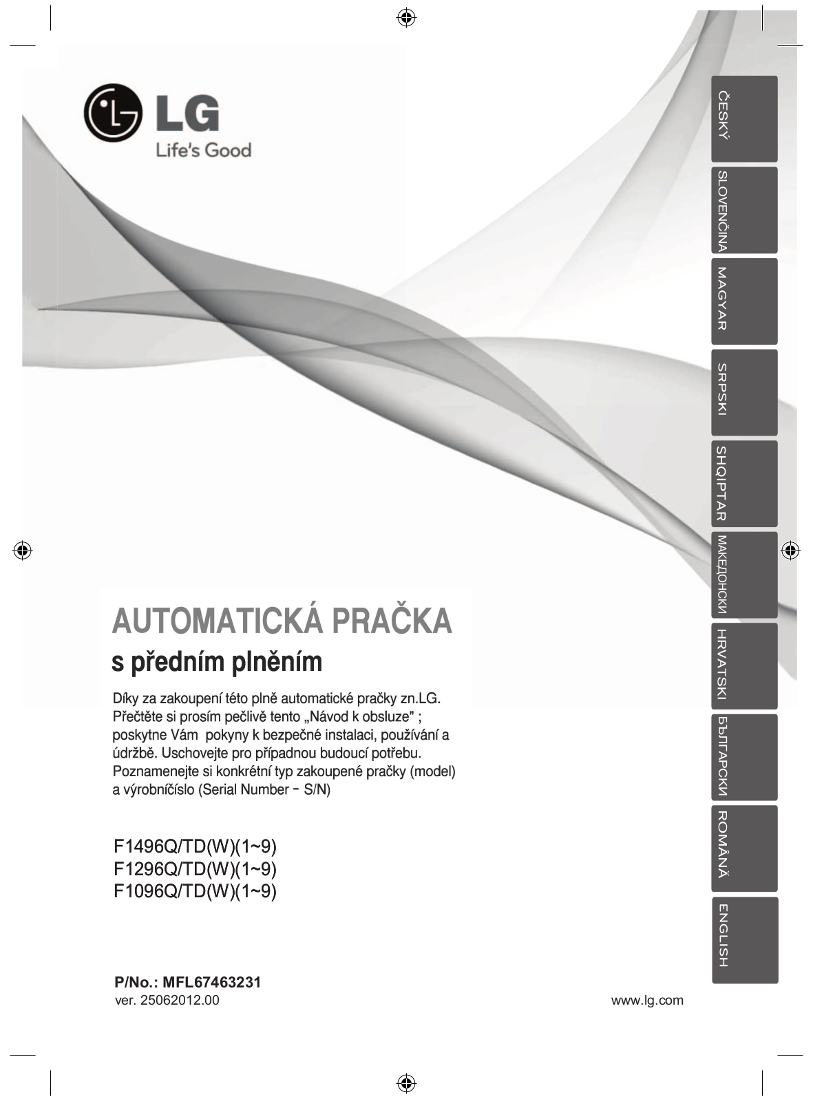 Lg F1496Q, F1296Q, F1096Q, F1096TD, F1296TD User Manual