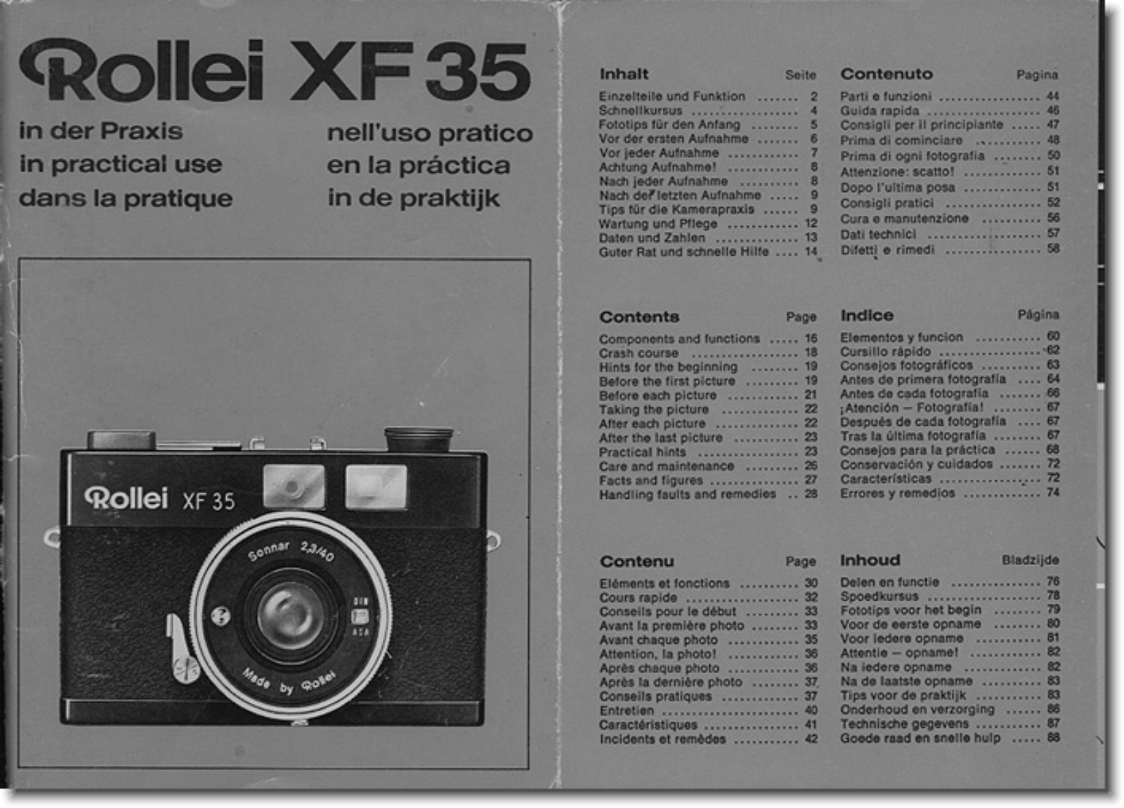 Rollei XF-35 Practical Use Manual
