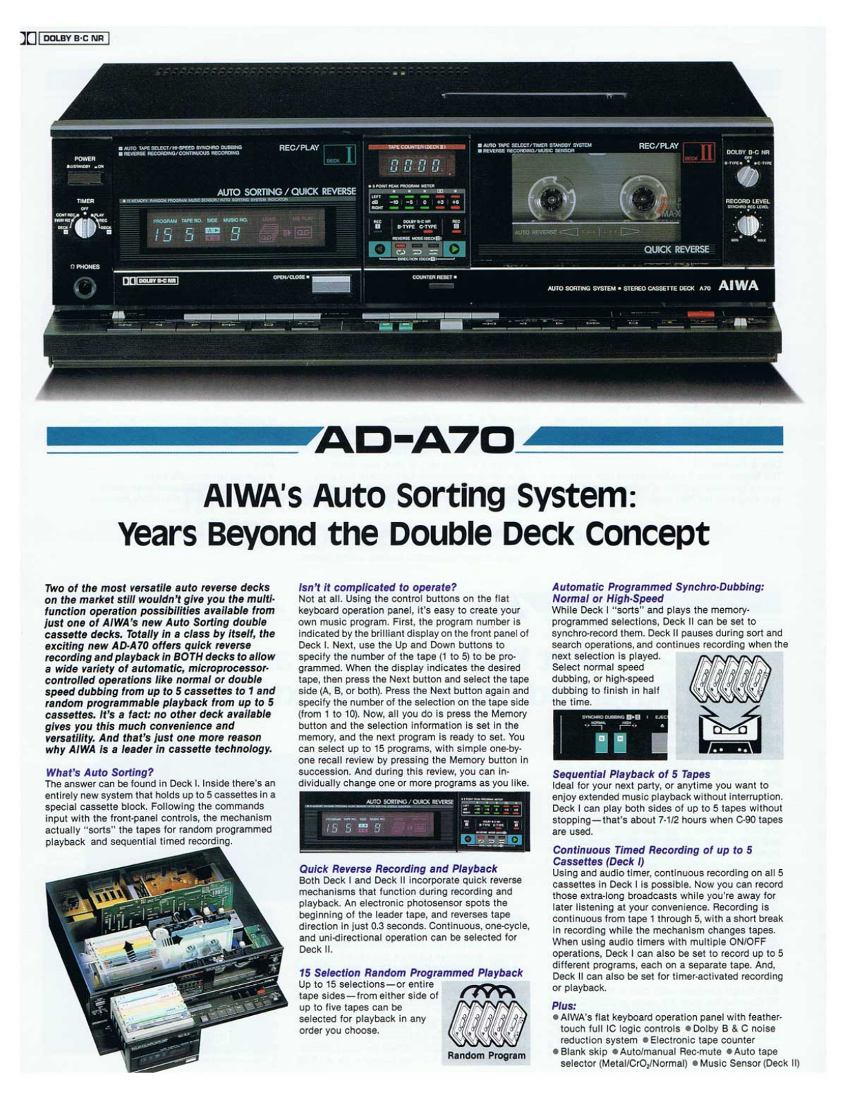 Aiwa ADA-70 Brochure