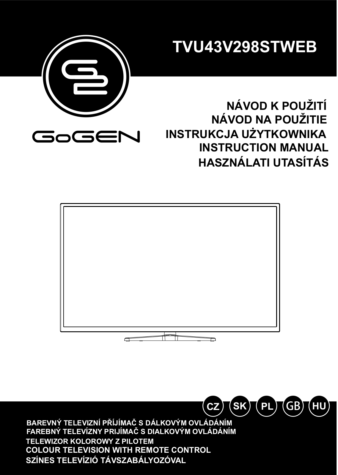 GoGEN TVU 43V298 STWEB User Manual