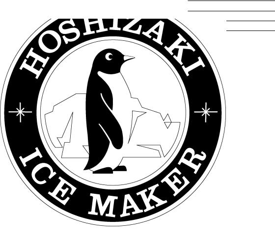 Hoshizaki FM-150KE, FM-150KE-N, CM-140KE, FM-150KE-50, FM-150KE-50-N SERVICE MANUAL