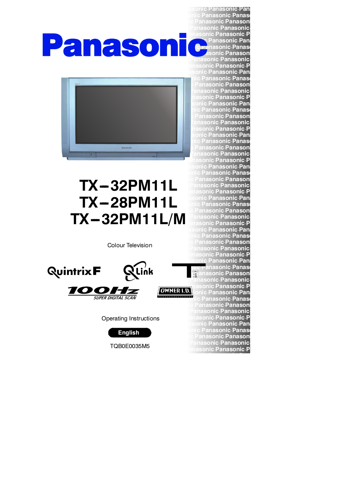 Panasonic TX-28PM11L, TX-32PM11L, TX-32PM11LM User Manual