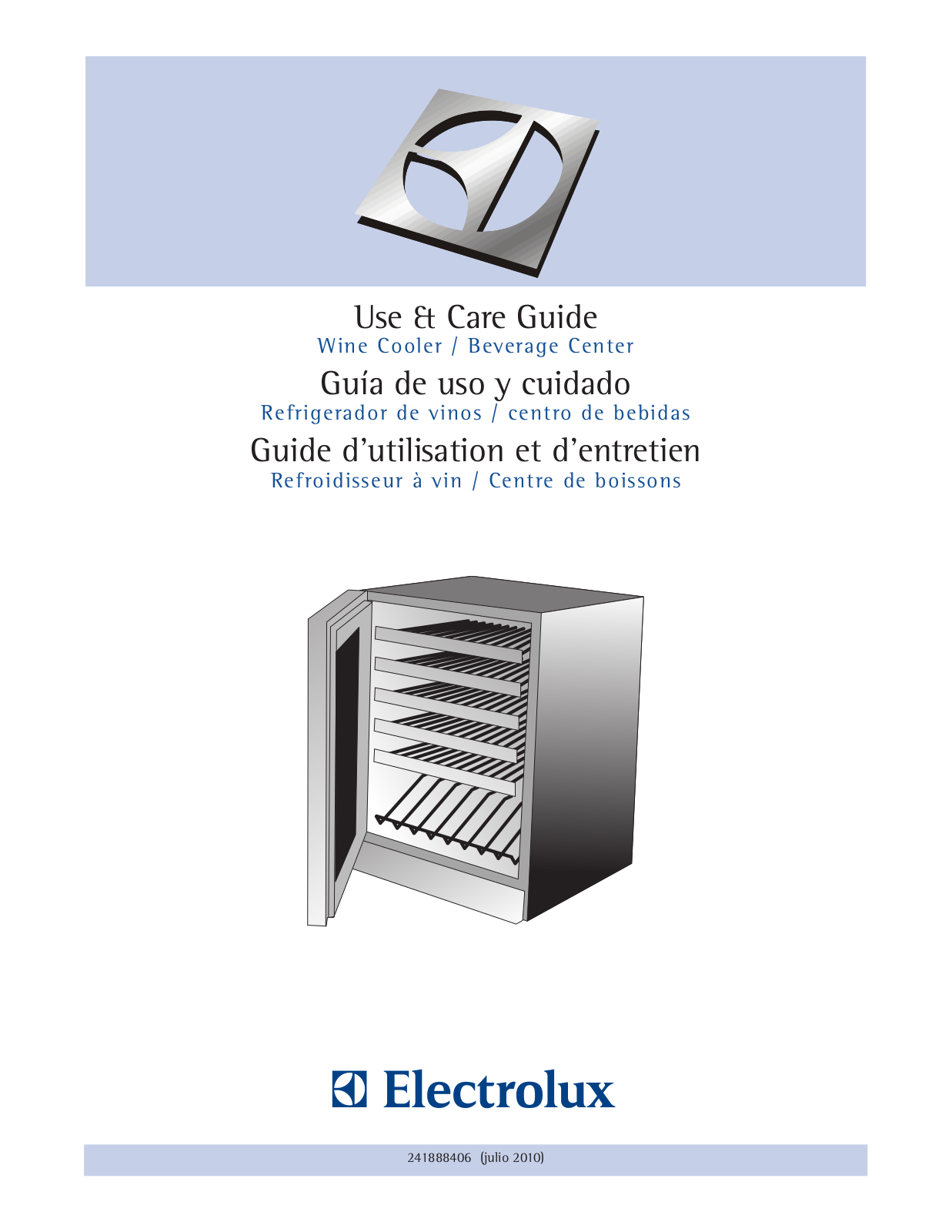 Electrolux Wine Cooler - Beverage Center User Manual