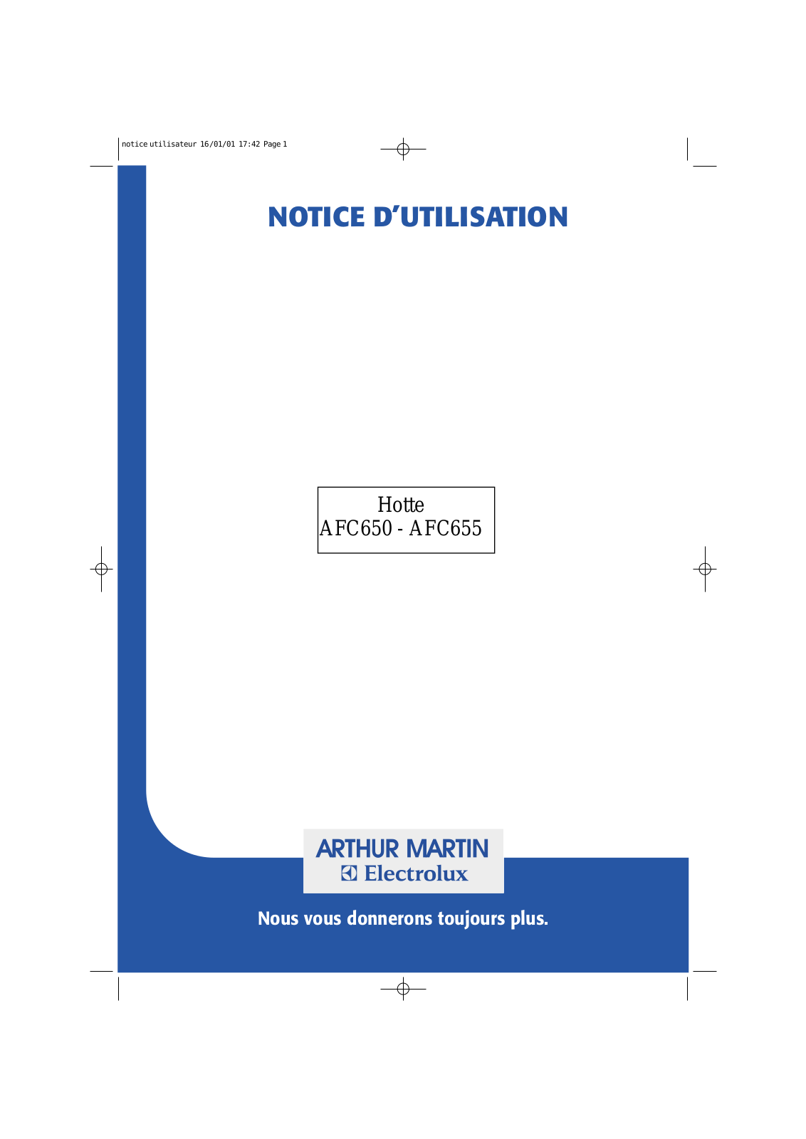 Arthur martin AFC655, AFC650 User Manual