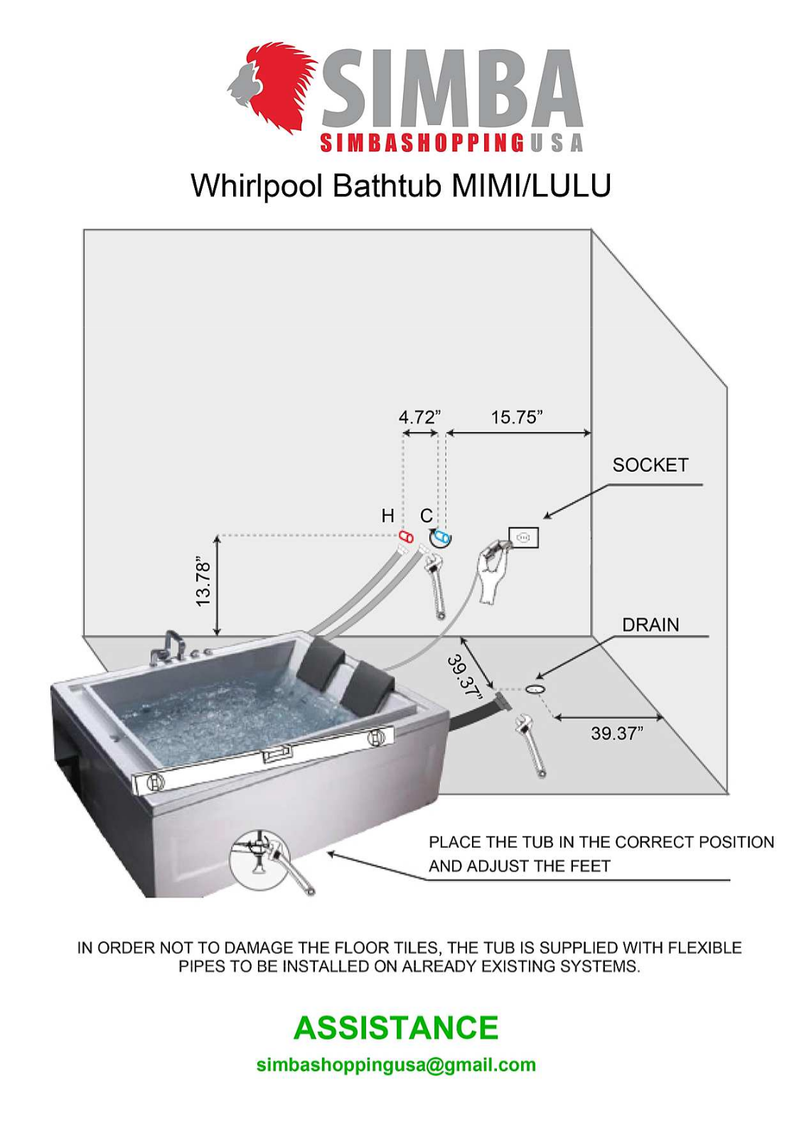 Simba USA Inc SMBA1084 Installation & Assembly - ManualMachine.com