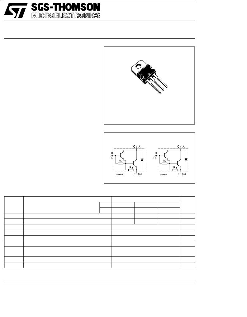 SGS-THOMSON TIP130, TIP131, TIP132, TIP135, TIP136 Technical data