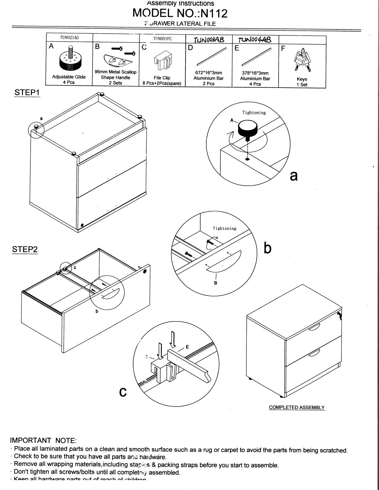 Boss N112DW Assembly Guide