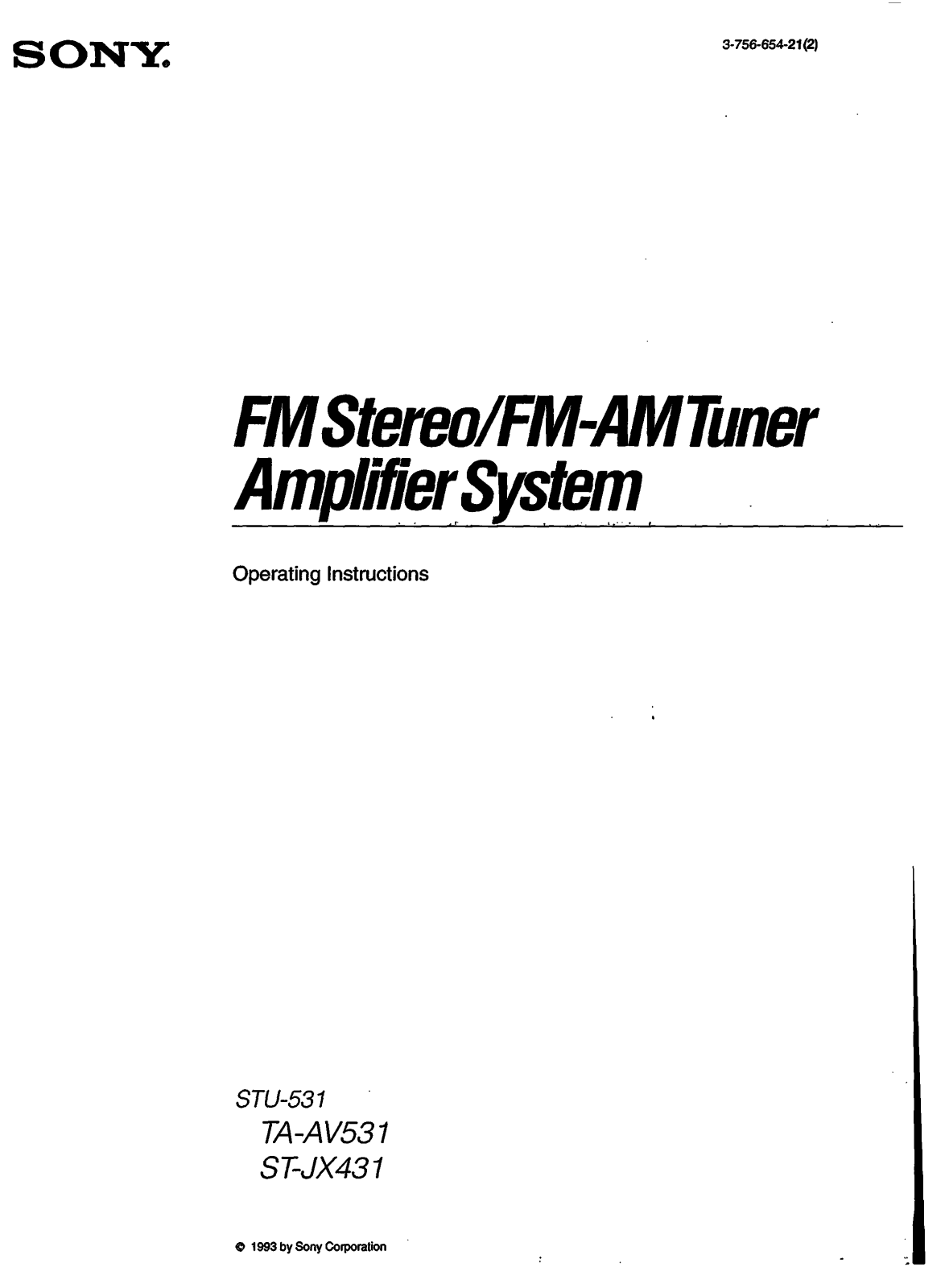 Sony TA-AV531 User Manual