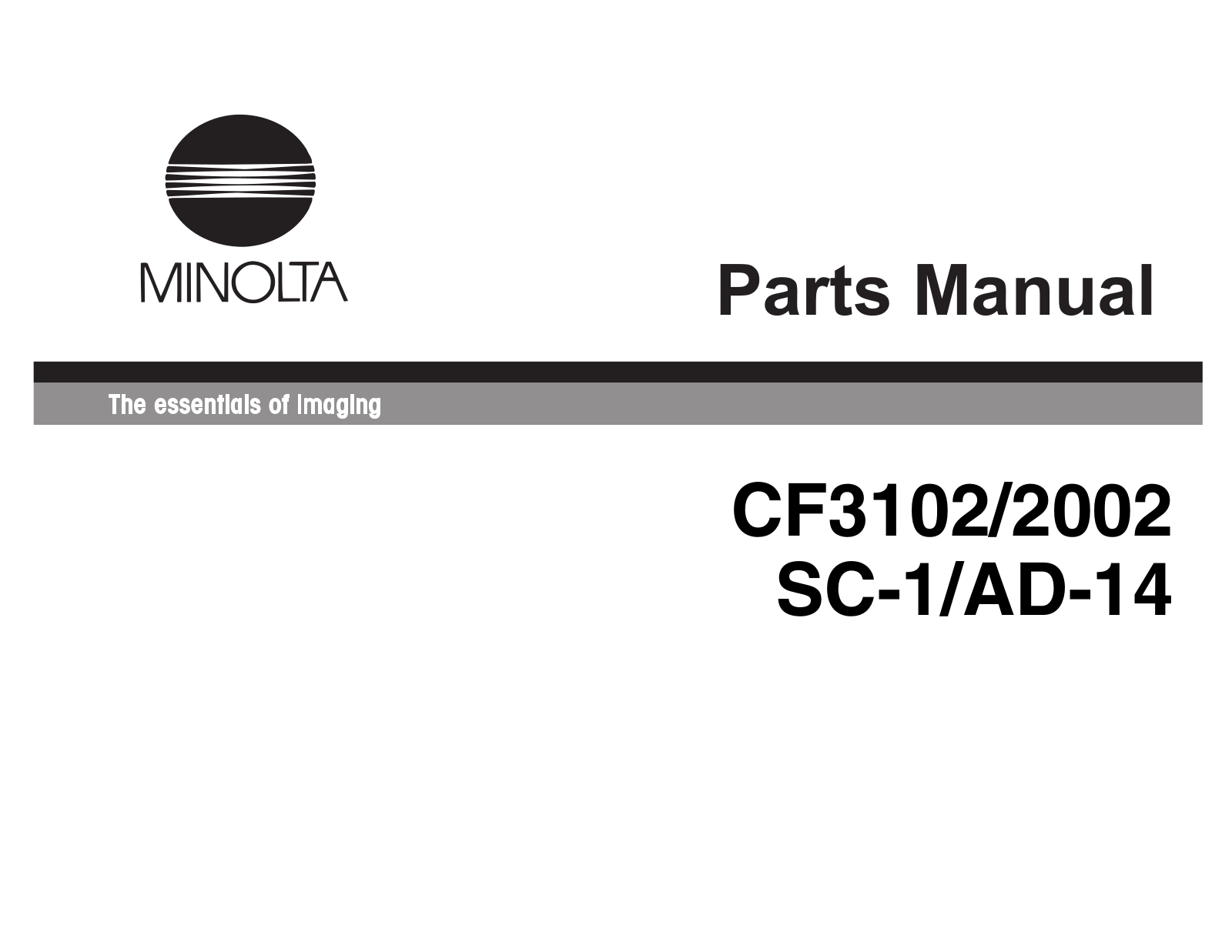 KONICA MINOLTA CF31022002 Service Manual