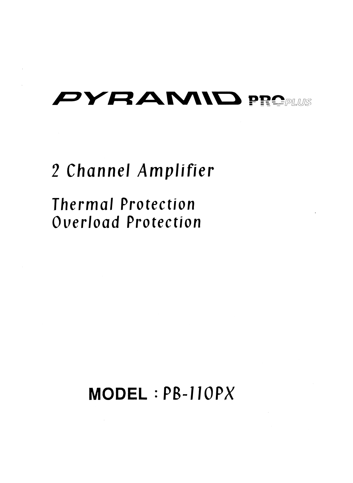 Pyramid PB-110PX User Manual