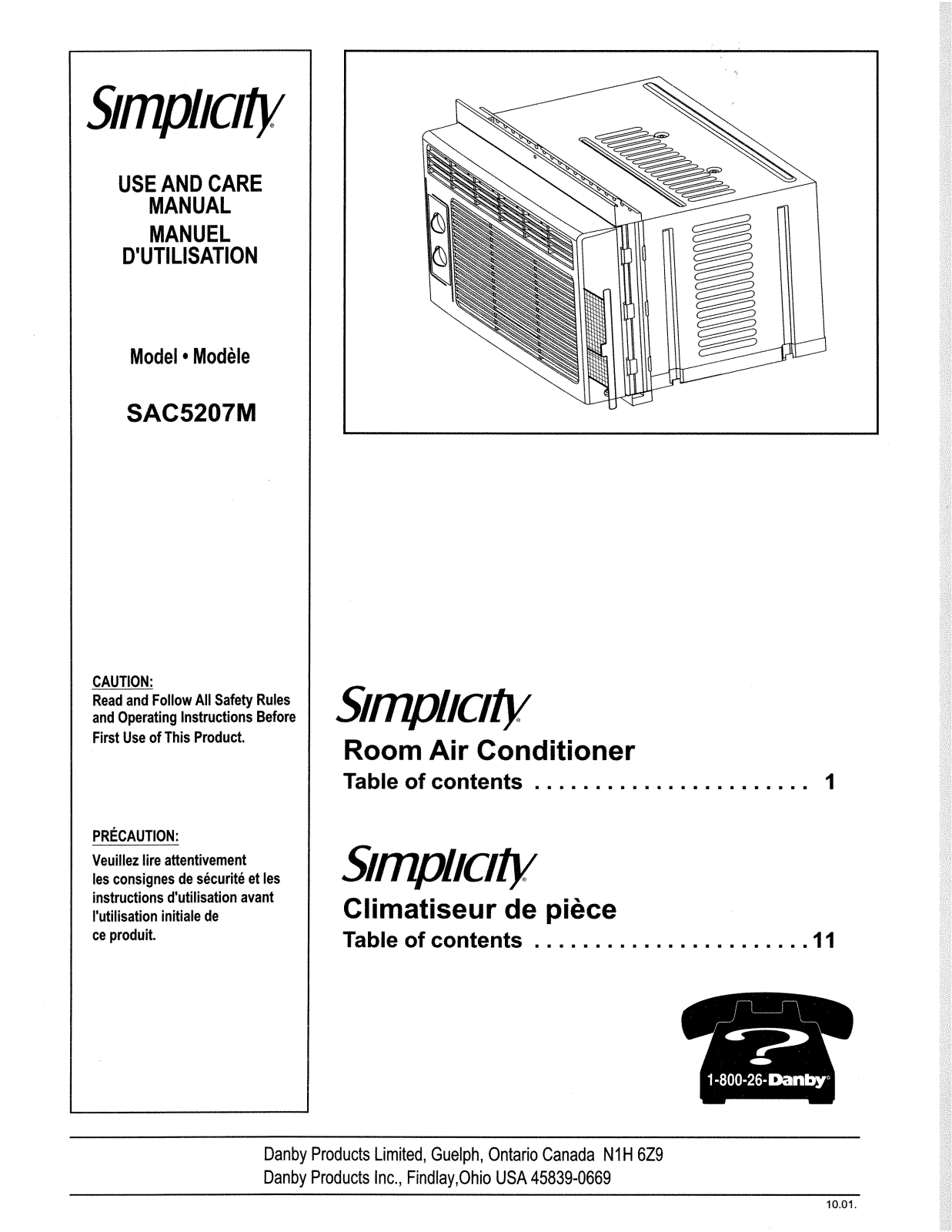 Simplicity SAC5207M User Manual