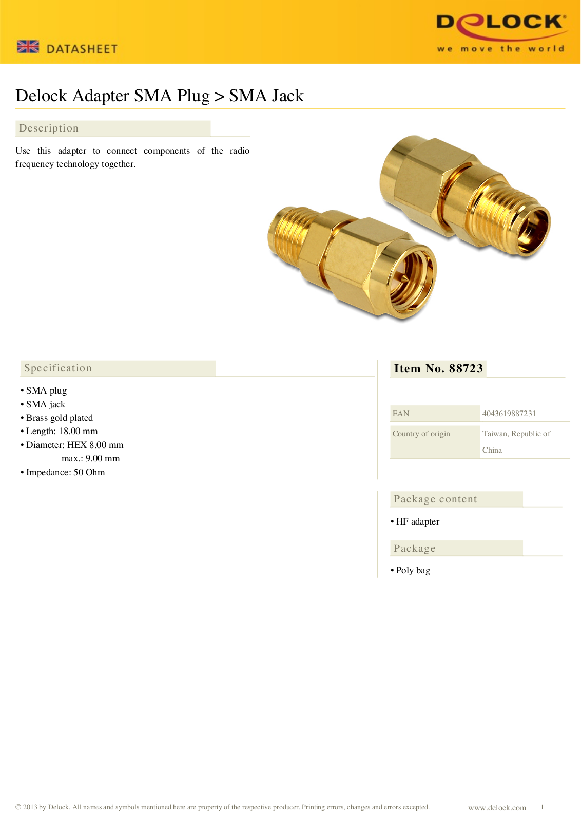 DeLOCK 88723 User Manual