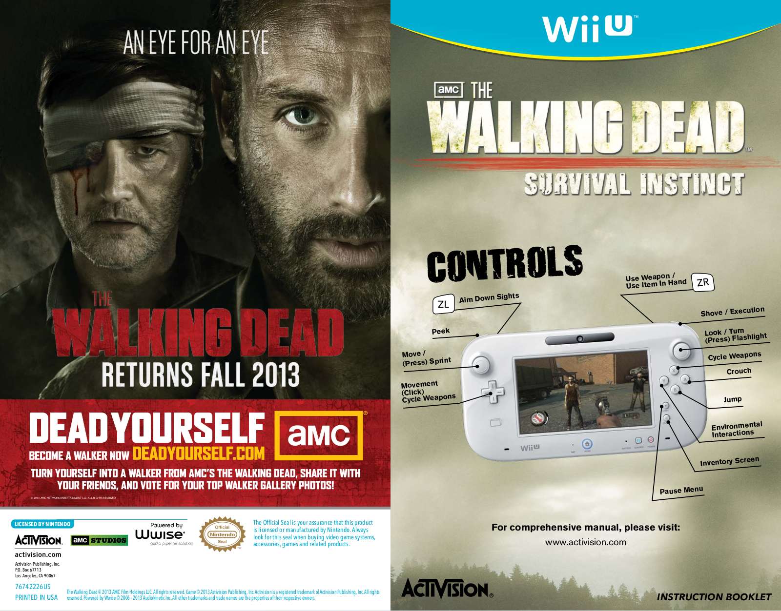 Activision The Walking Dead: Survival Instinct User Manual