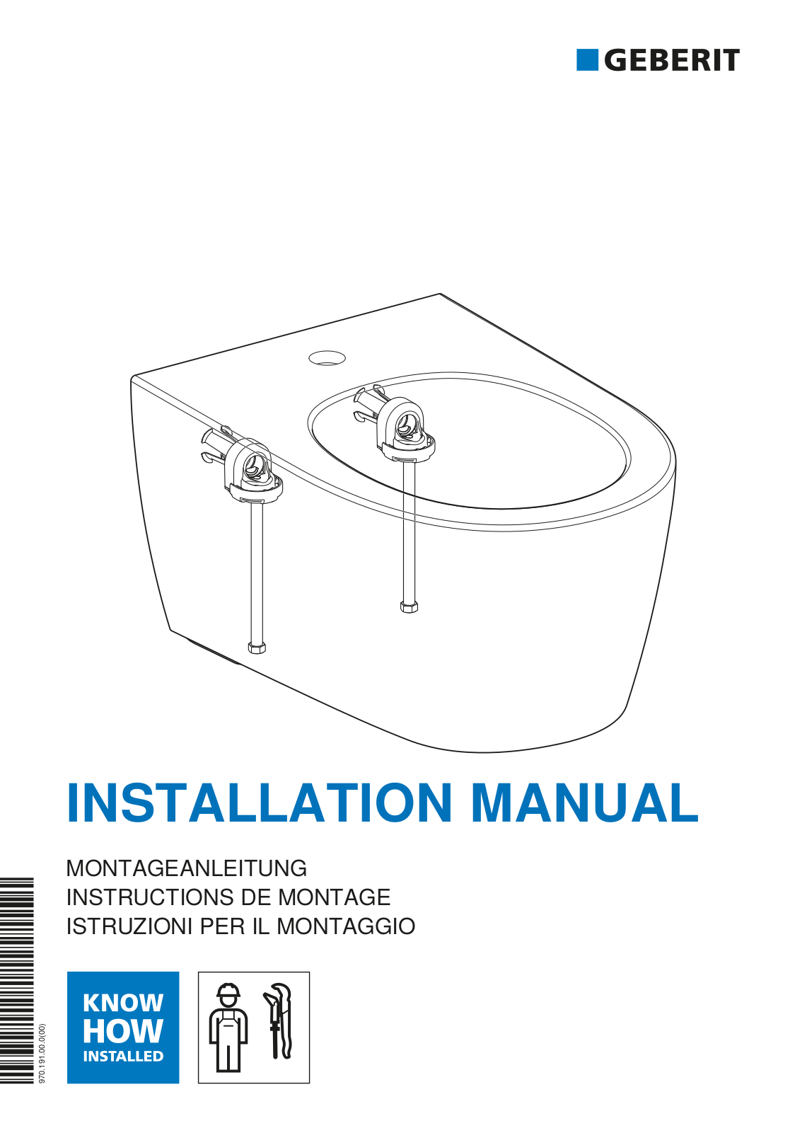 Geberit 500.501.01.1, 500.539.01.1 INSTALLATION MANUAL