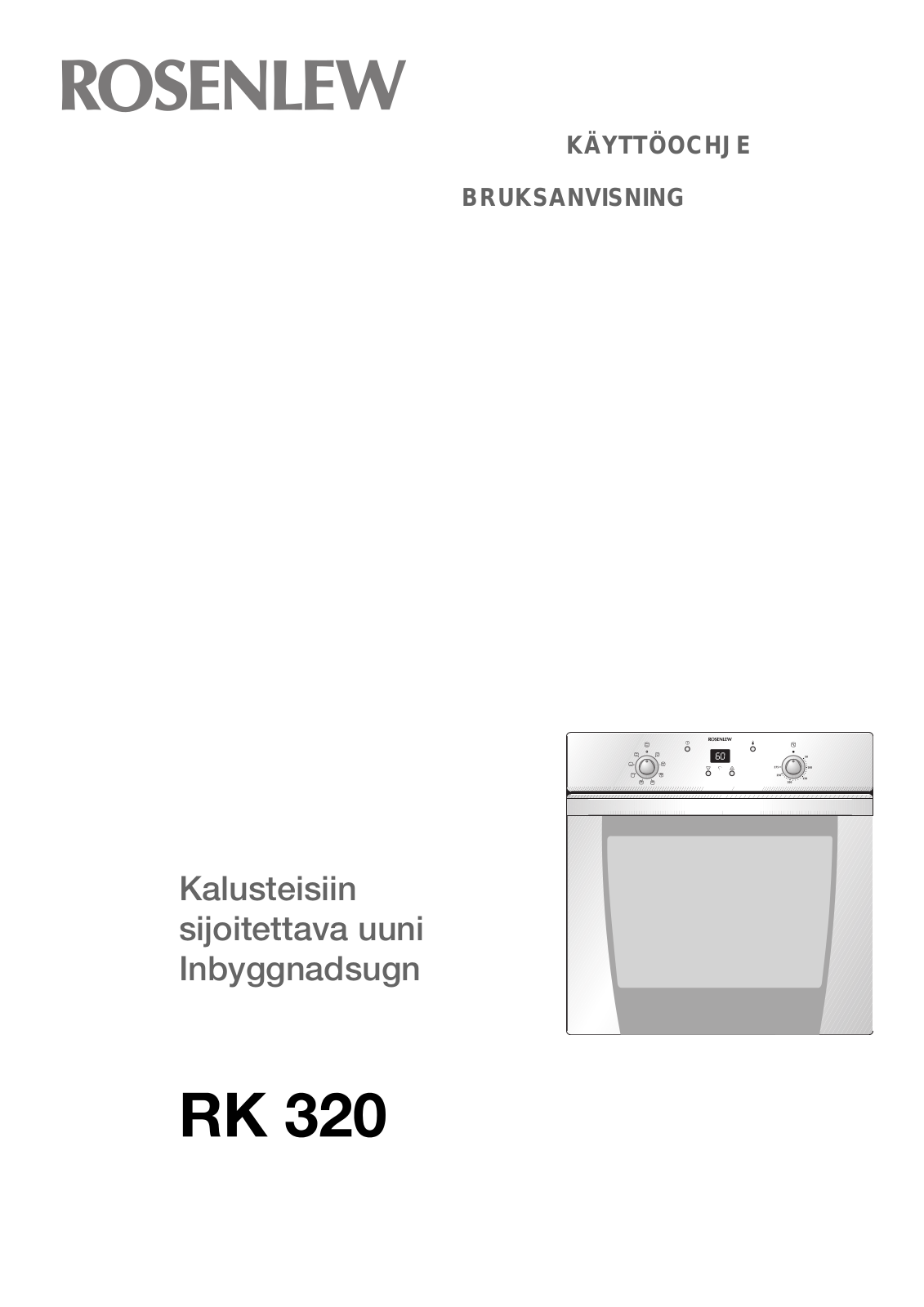 Rosenlew RK320AF, RK320W User Manual