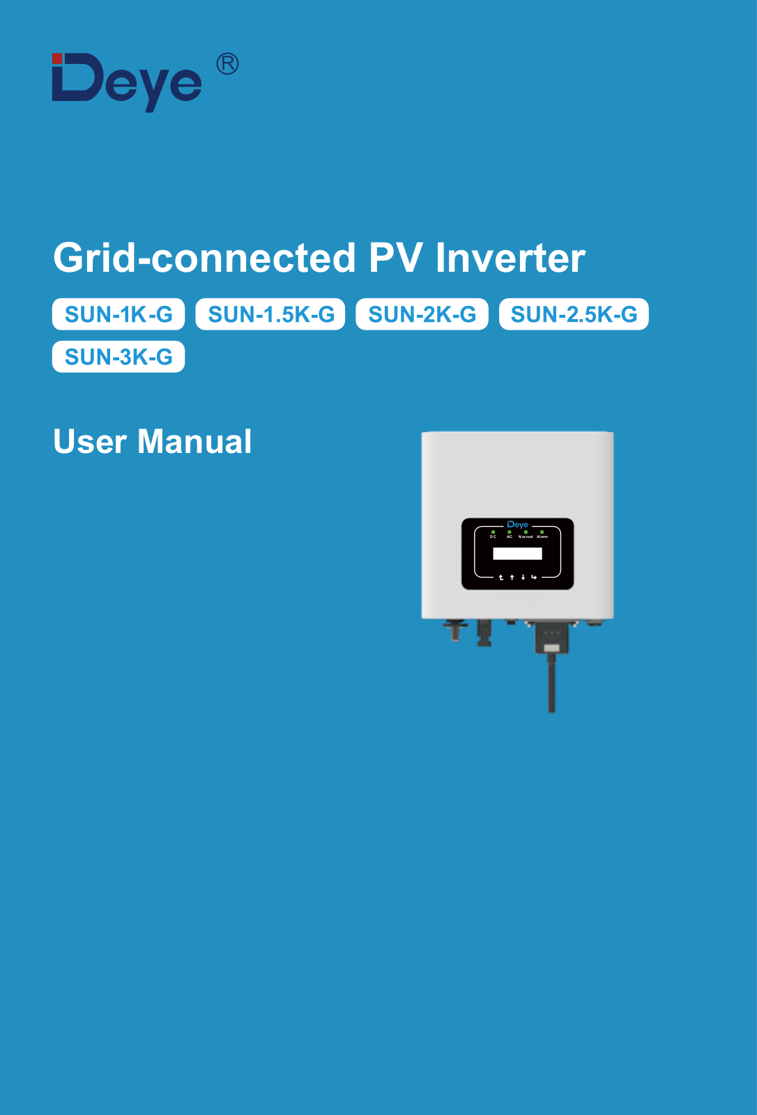 Deye SUN-1K-G, SUN-3K-G, SUN-1.5K-G, SUN-2K-G, SUN-2.5KG User guide