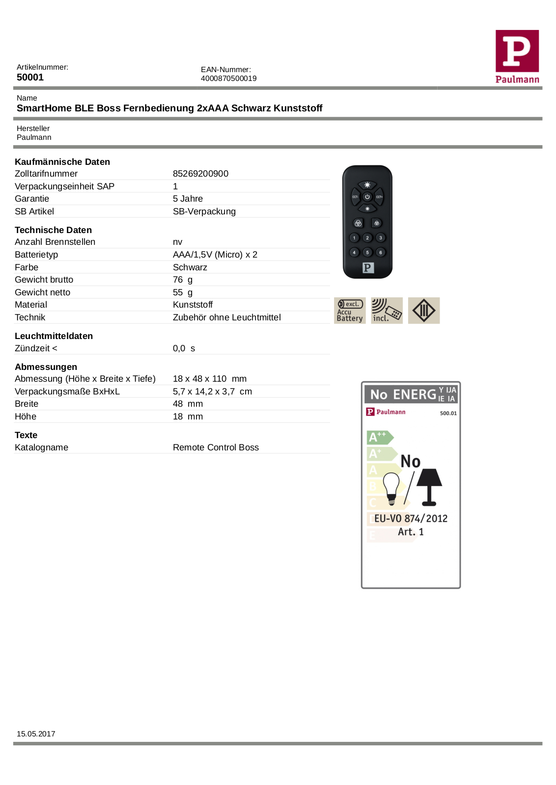 PAULMANN PLM 50001 Datasheet - ManualMachine.com