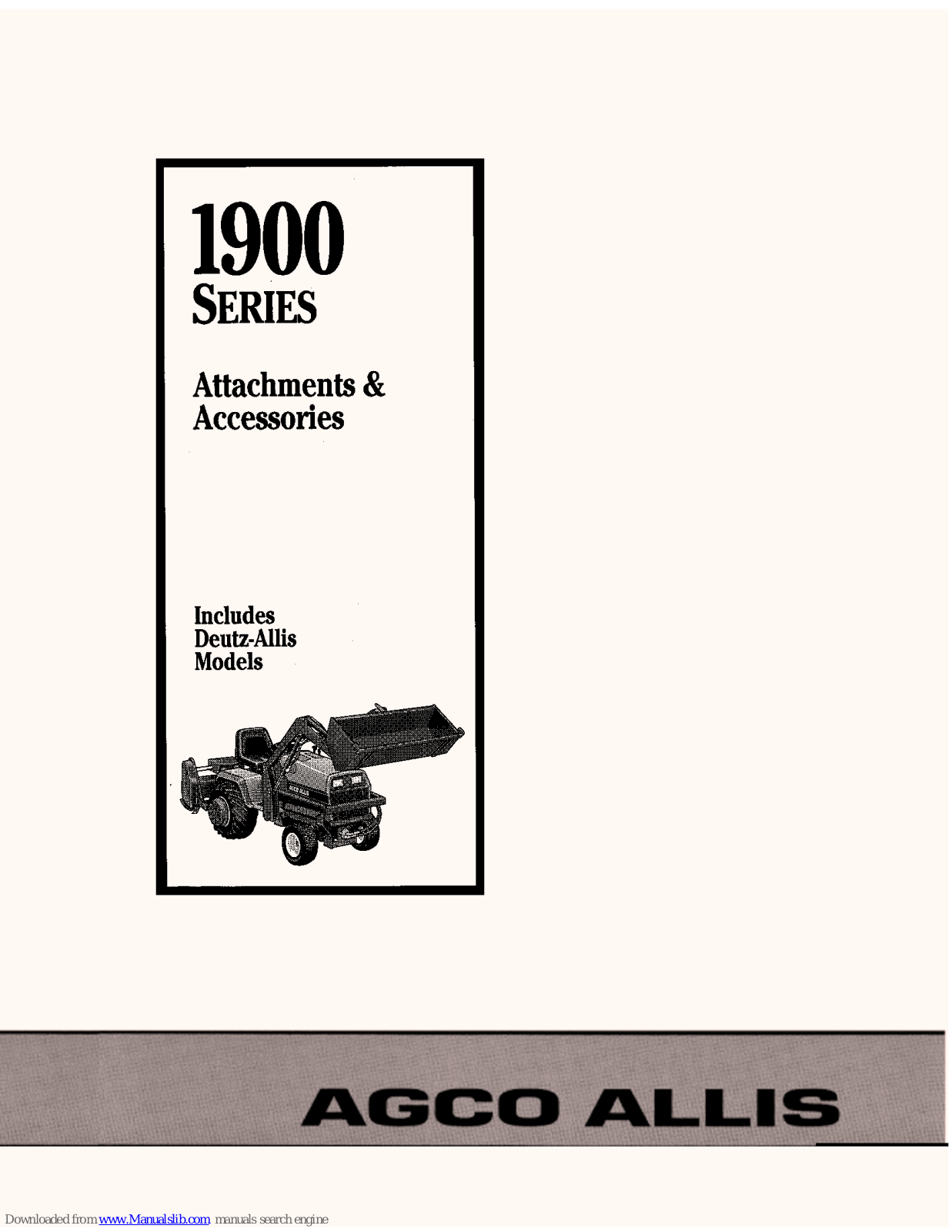 AGCO Allis 1900 Parts Manual