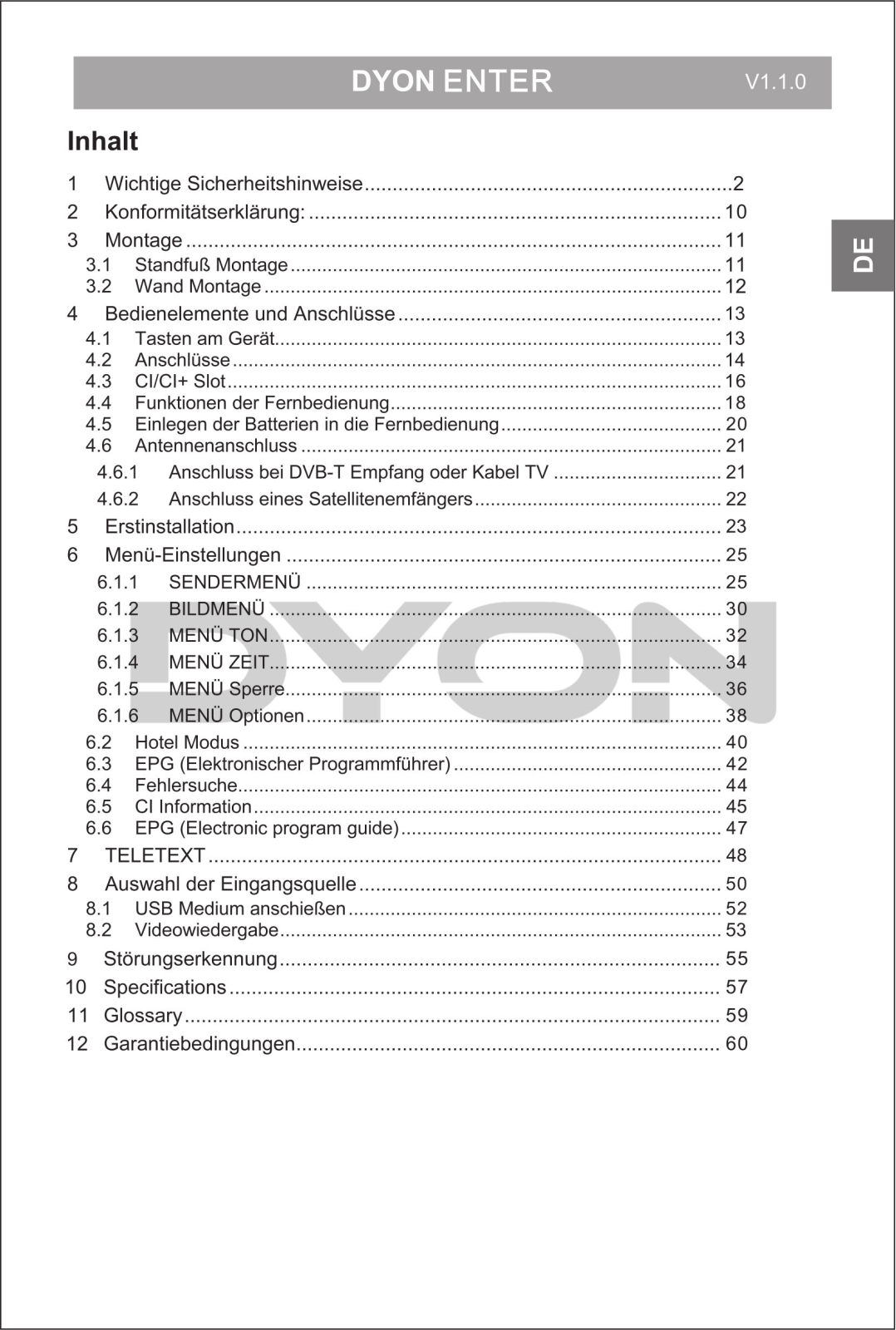 Dyon Enter 32 Pro User manual