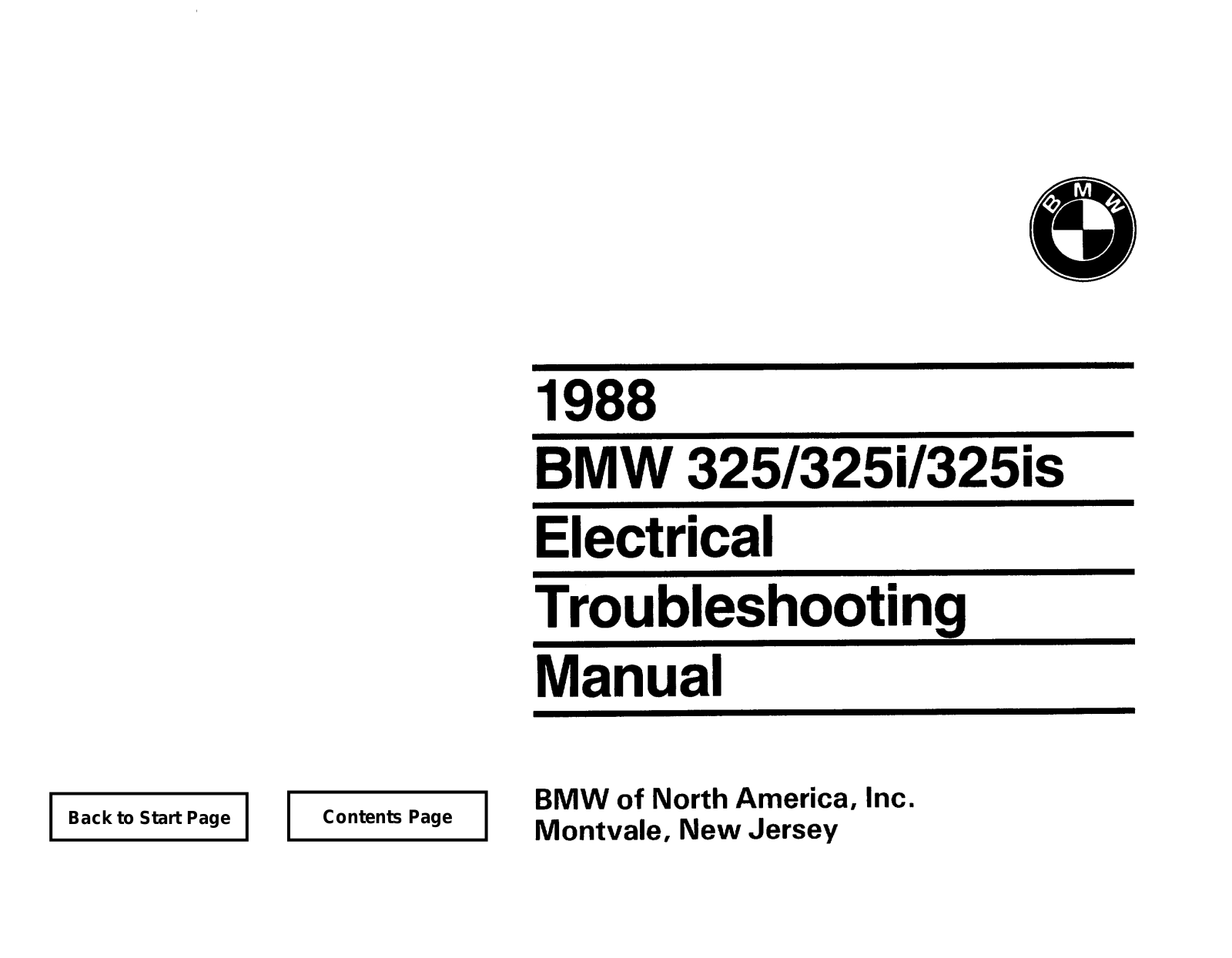 BMW 325, 325I, 325IS User Manual