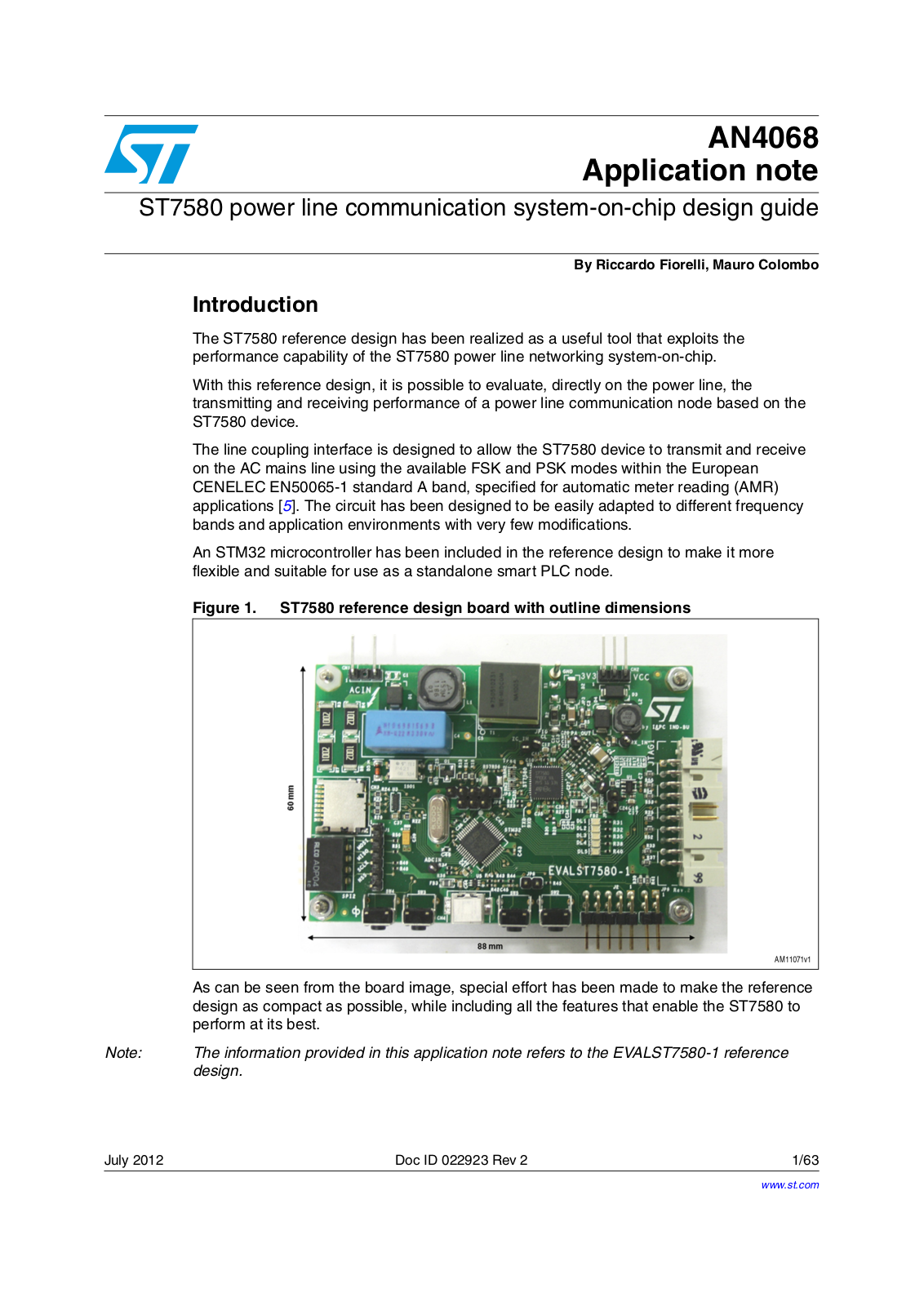 ST AN4068 Application note