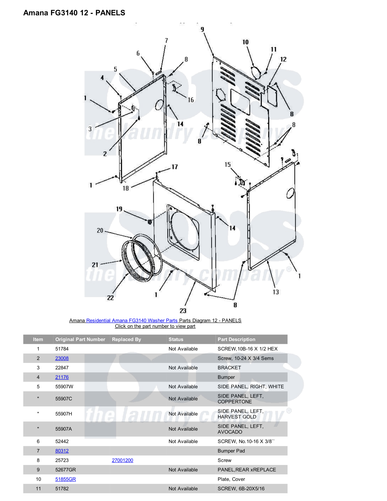 Amana FG3140 Parts Diagram