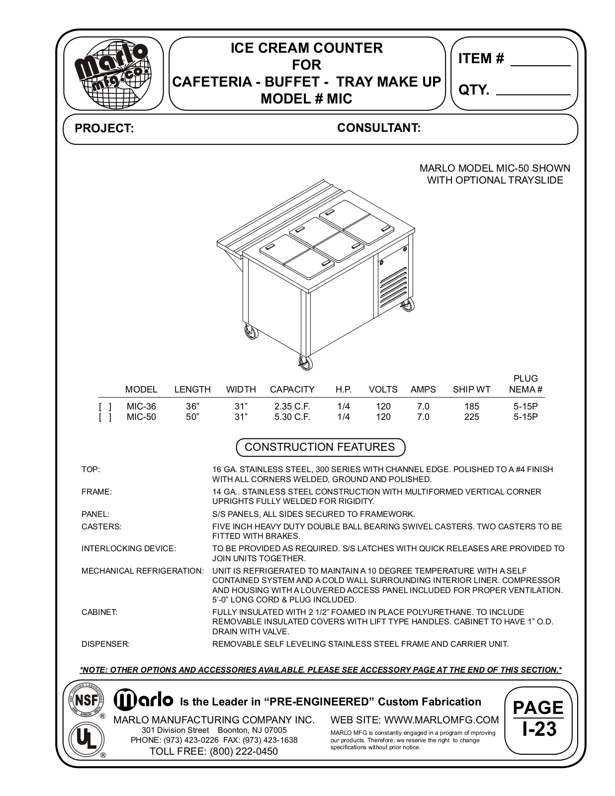 Marlo MIC-36 User Manual