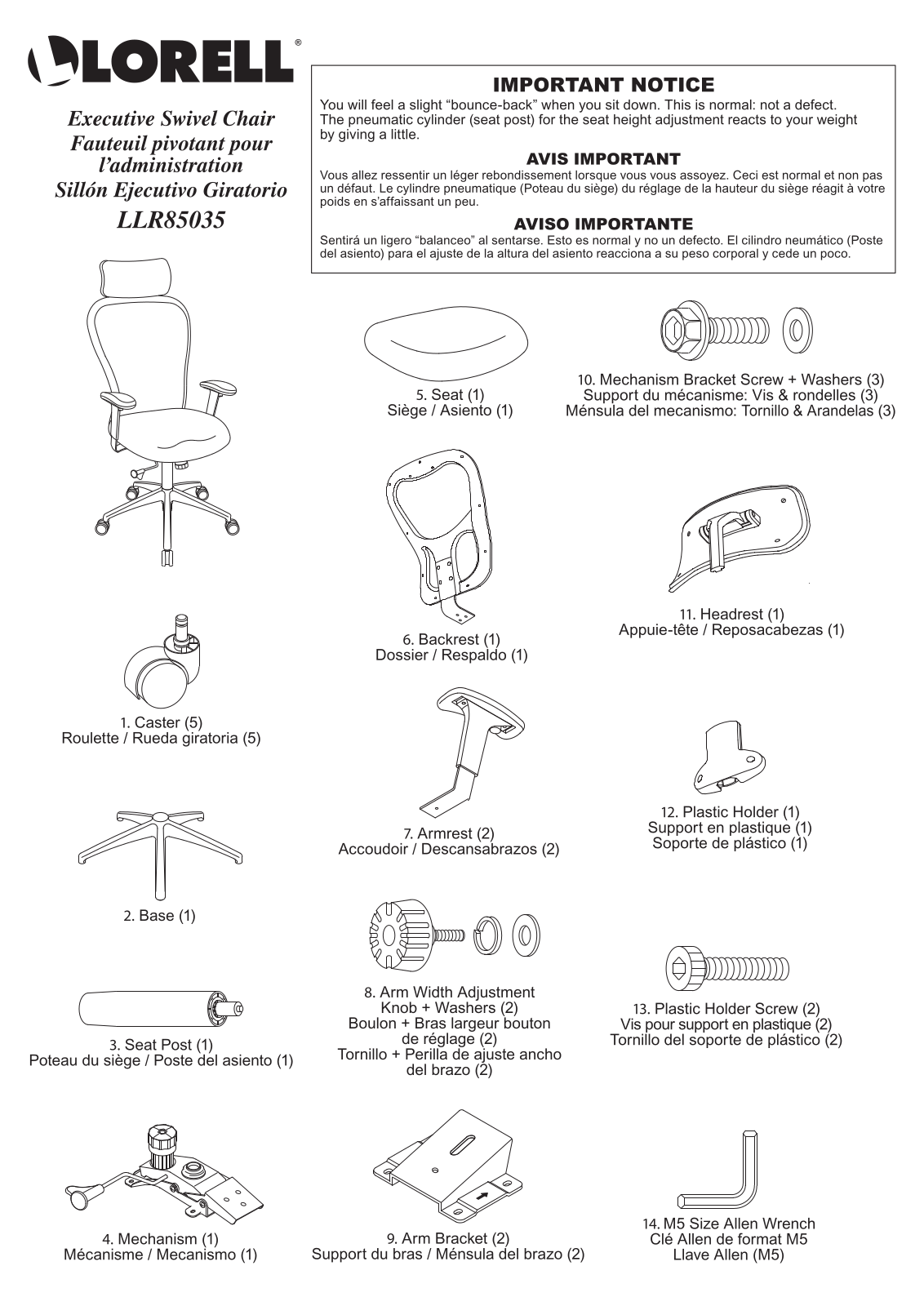 Lorell LRO1173 Assembly Instructions - ManualMachine.com