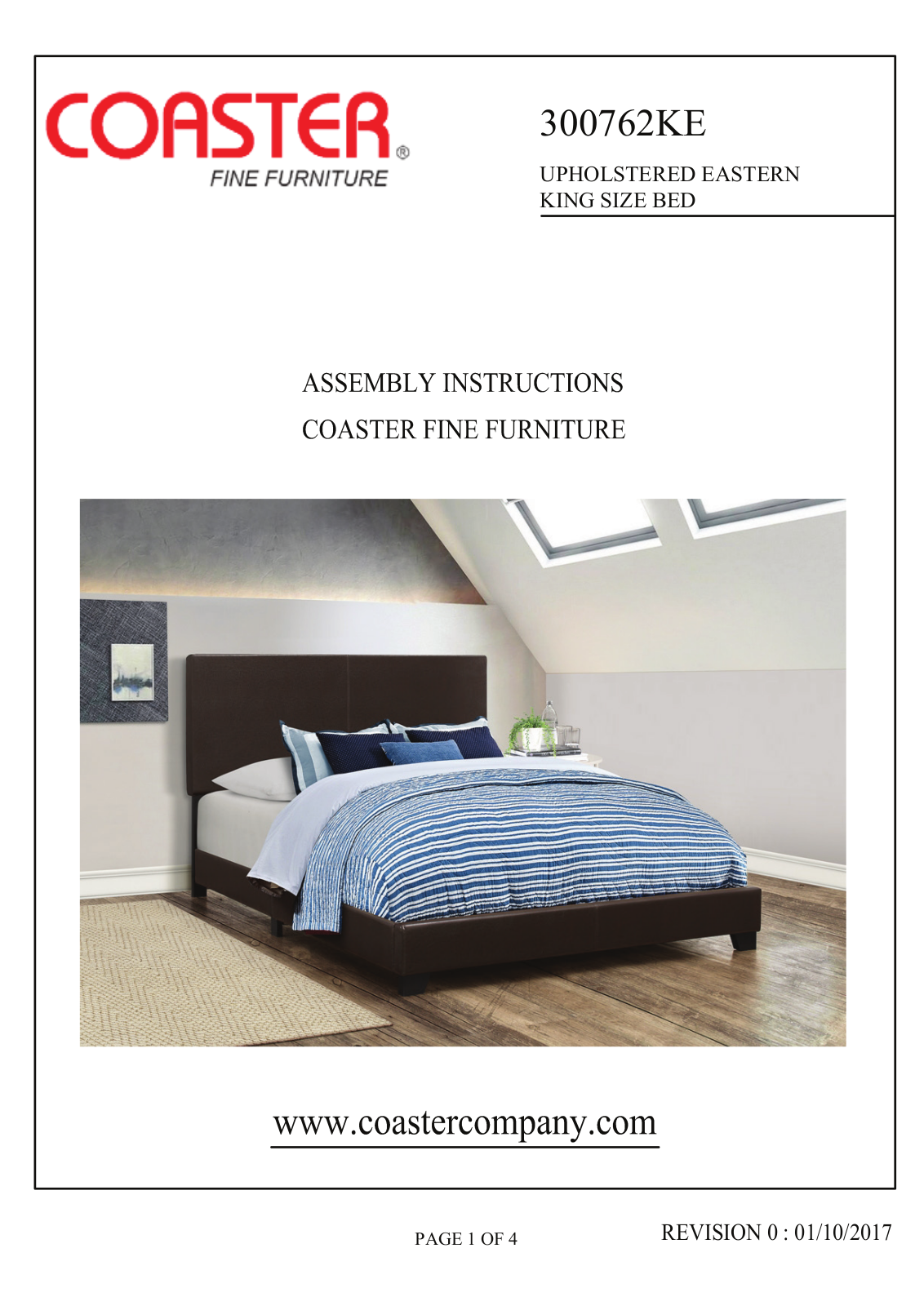 Coaster 300762KE Assembly Guide - ManualMachine.com