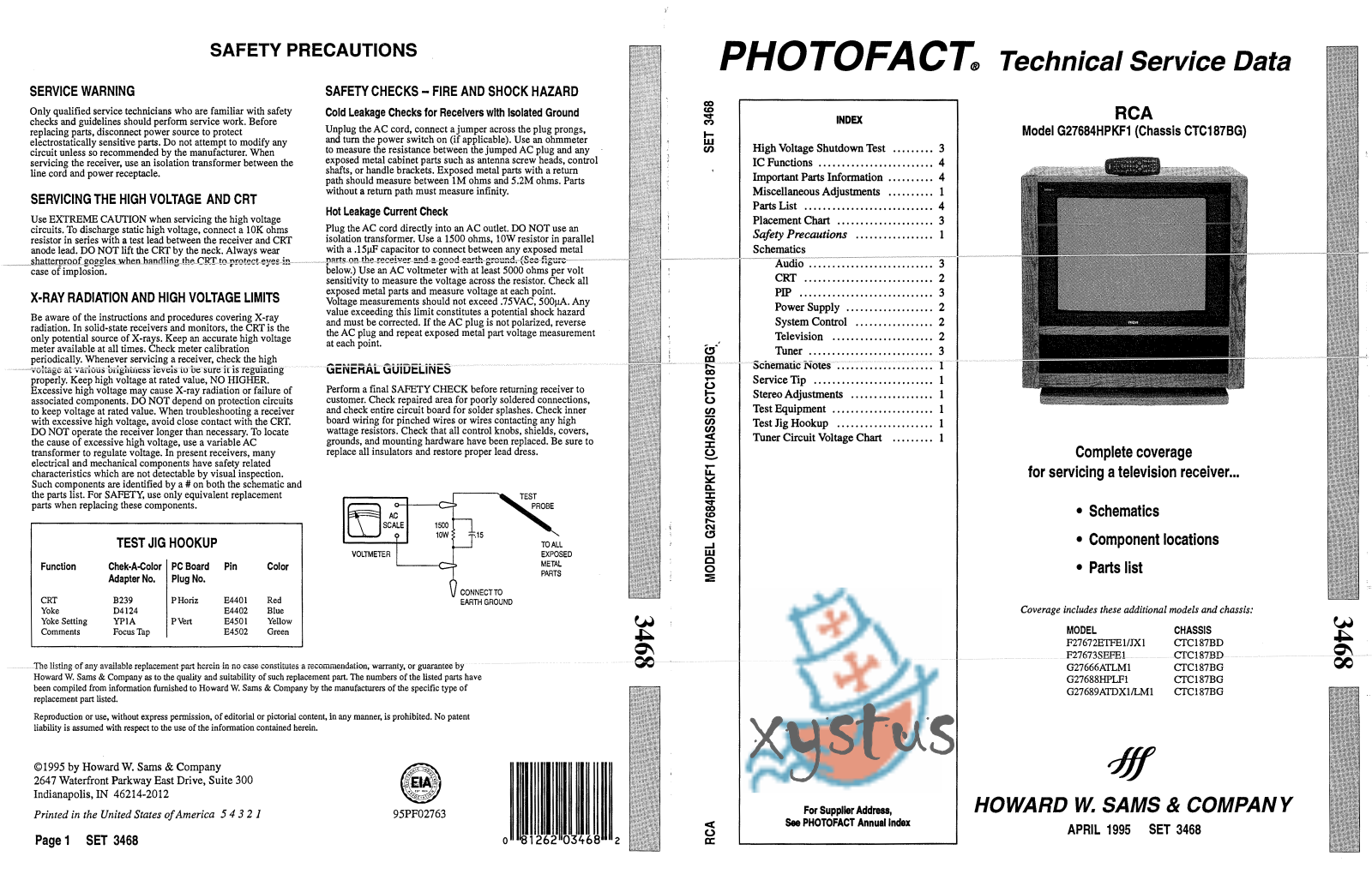 RCA G27684 Service Manual