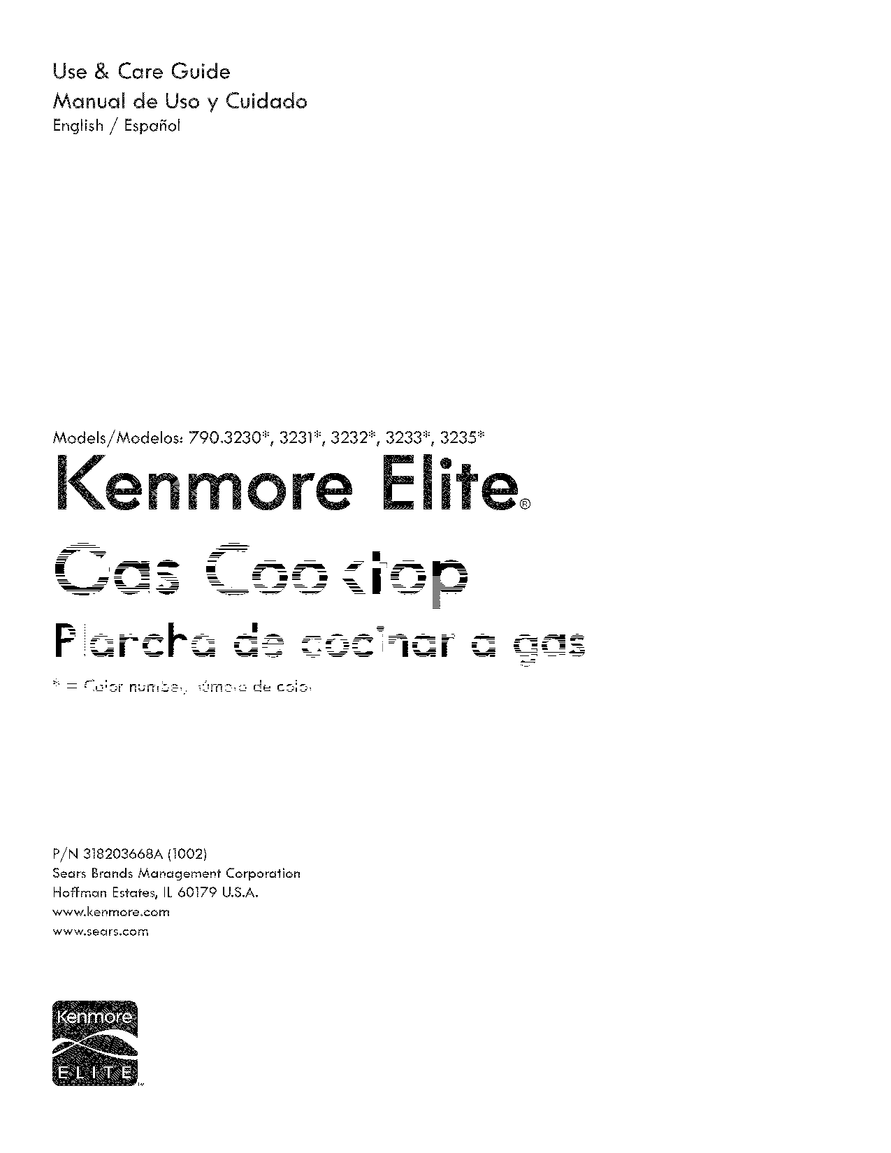 Kenmore 790.323, 3235, 3231, 3232 User Manual