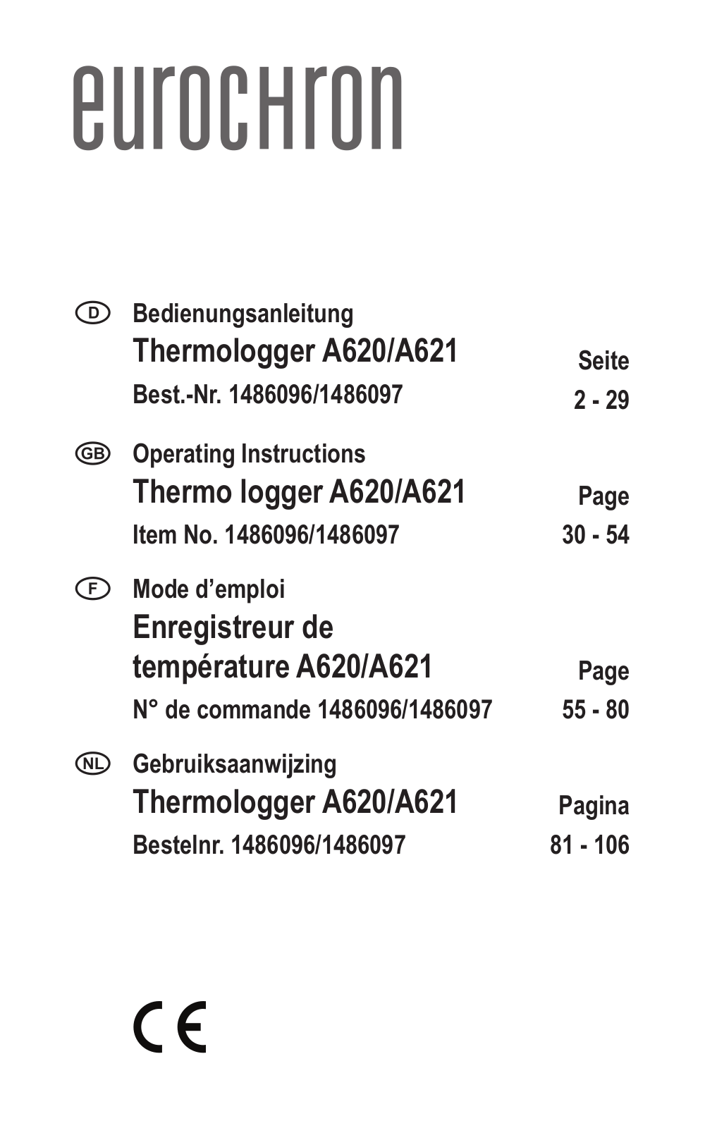 Eurochron A621, A620 User manual