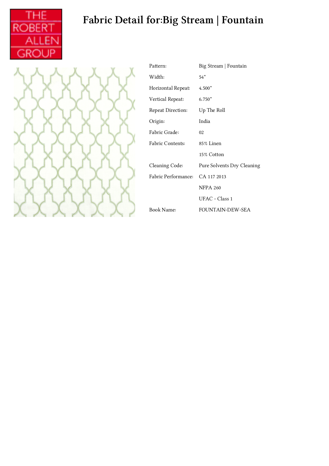 Robert Allen RALF1167 Specifications - ManualMachine.com