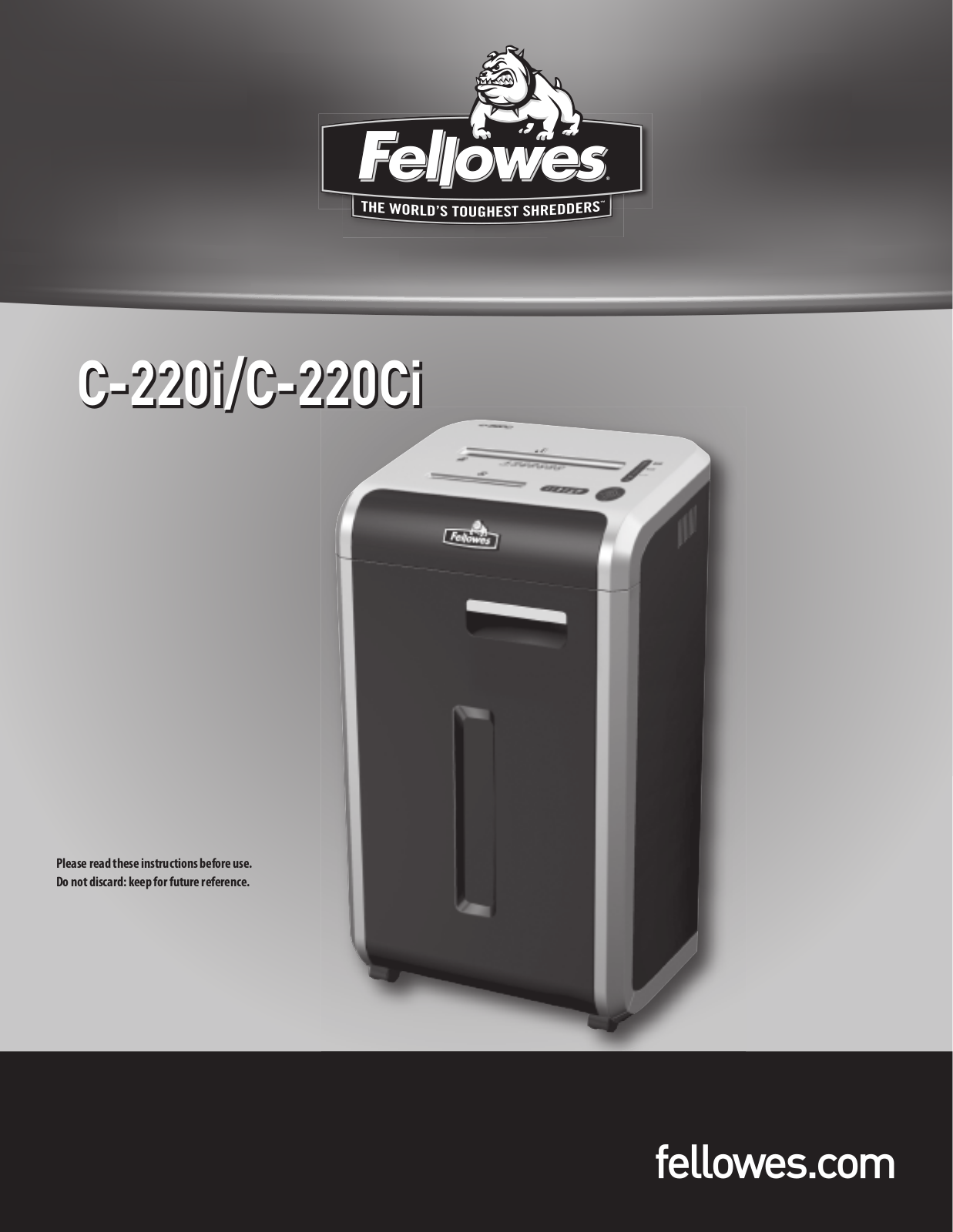 Fellowes C-220i, C-220Ci User Manual