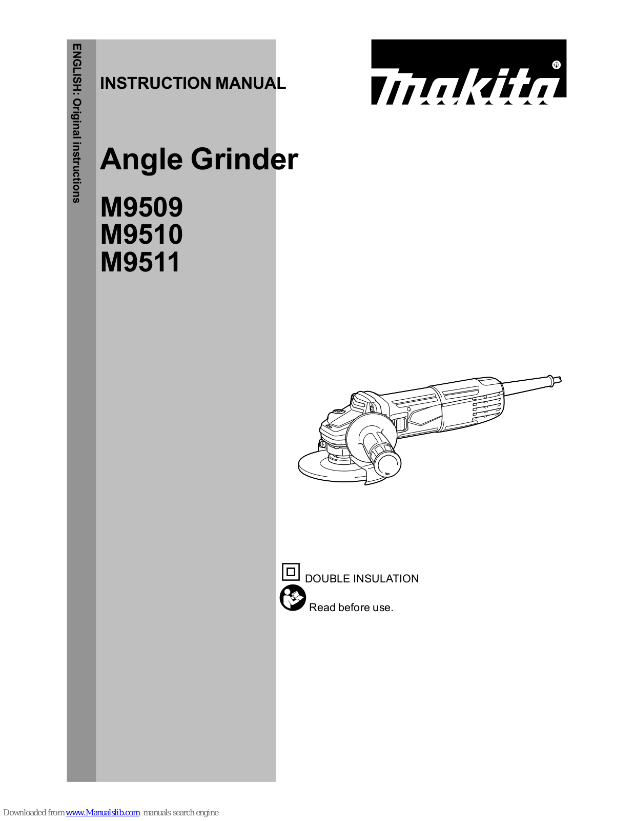 Makita M9509, M9511, M9510 Instruction Manual