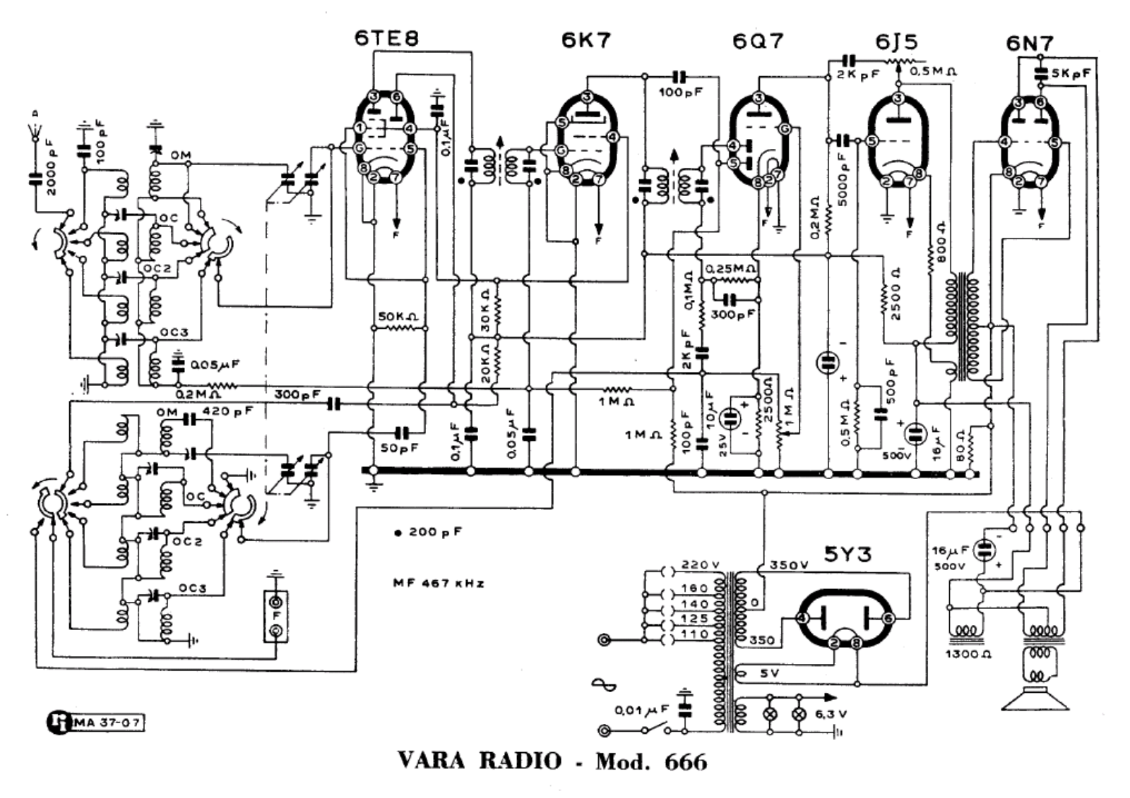 VARA 666 schematic