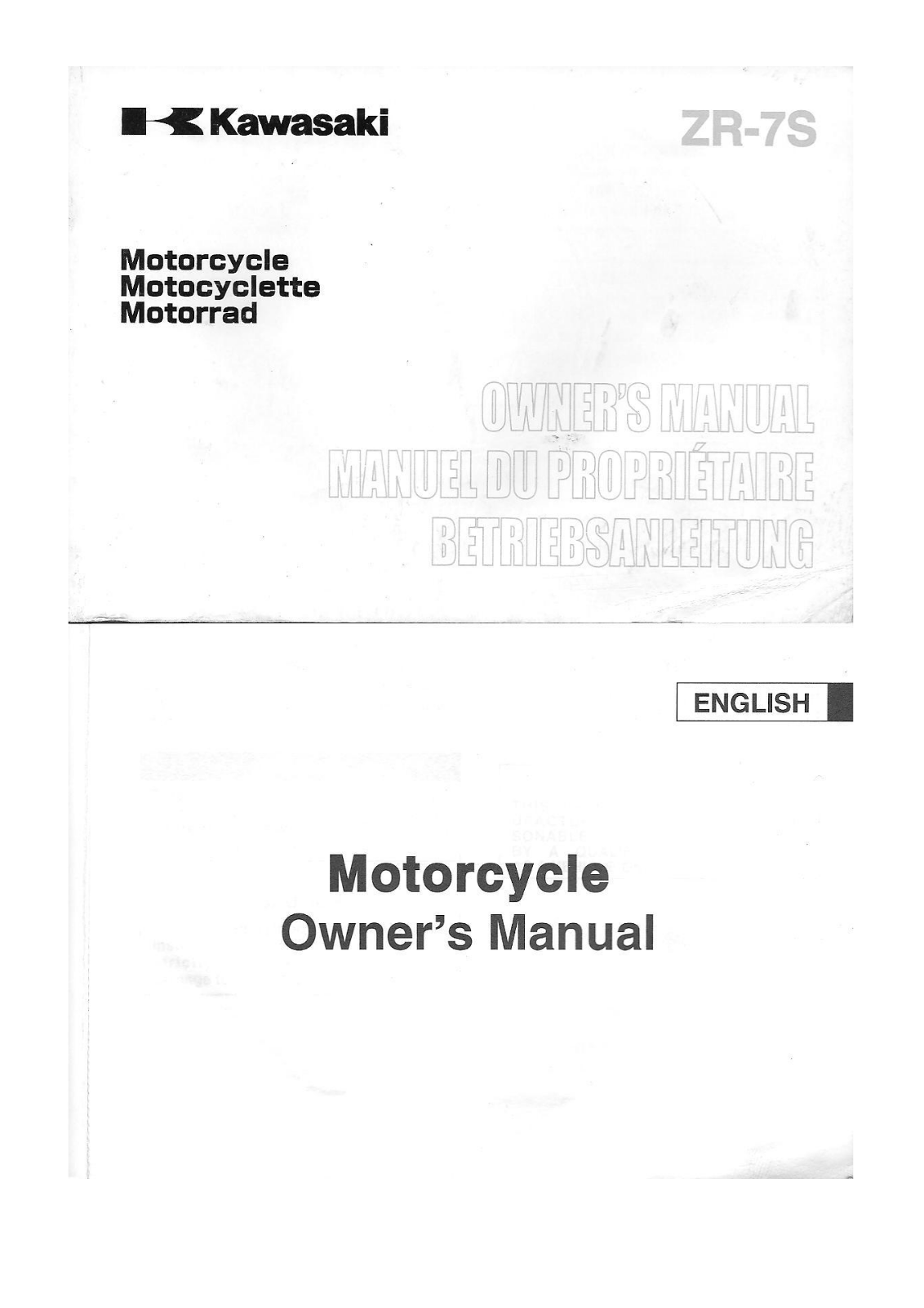 KAWASAKI ZR-7 User Manual