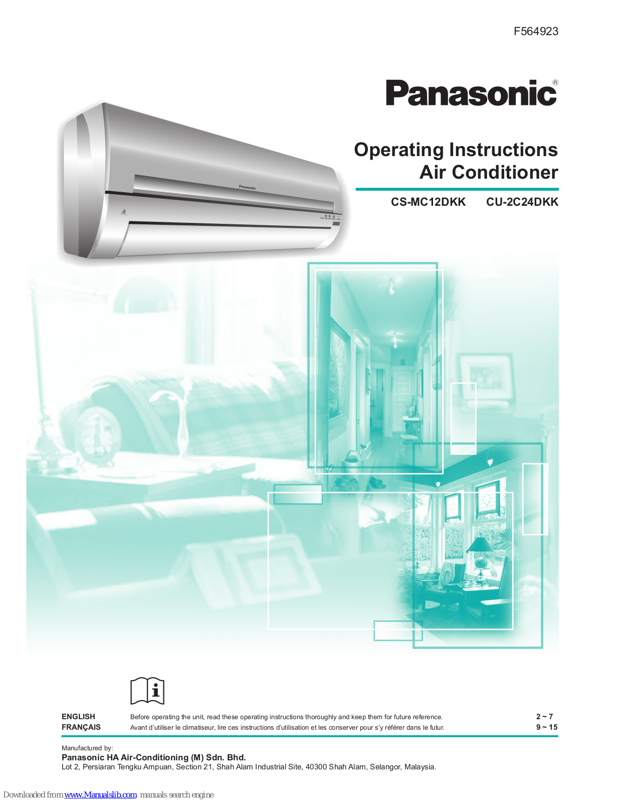 Panasonic CS-MC12DKK, CU-2C24DKK Operating Instructions Manual