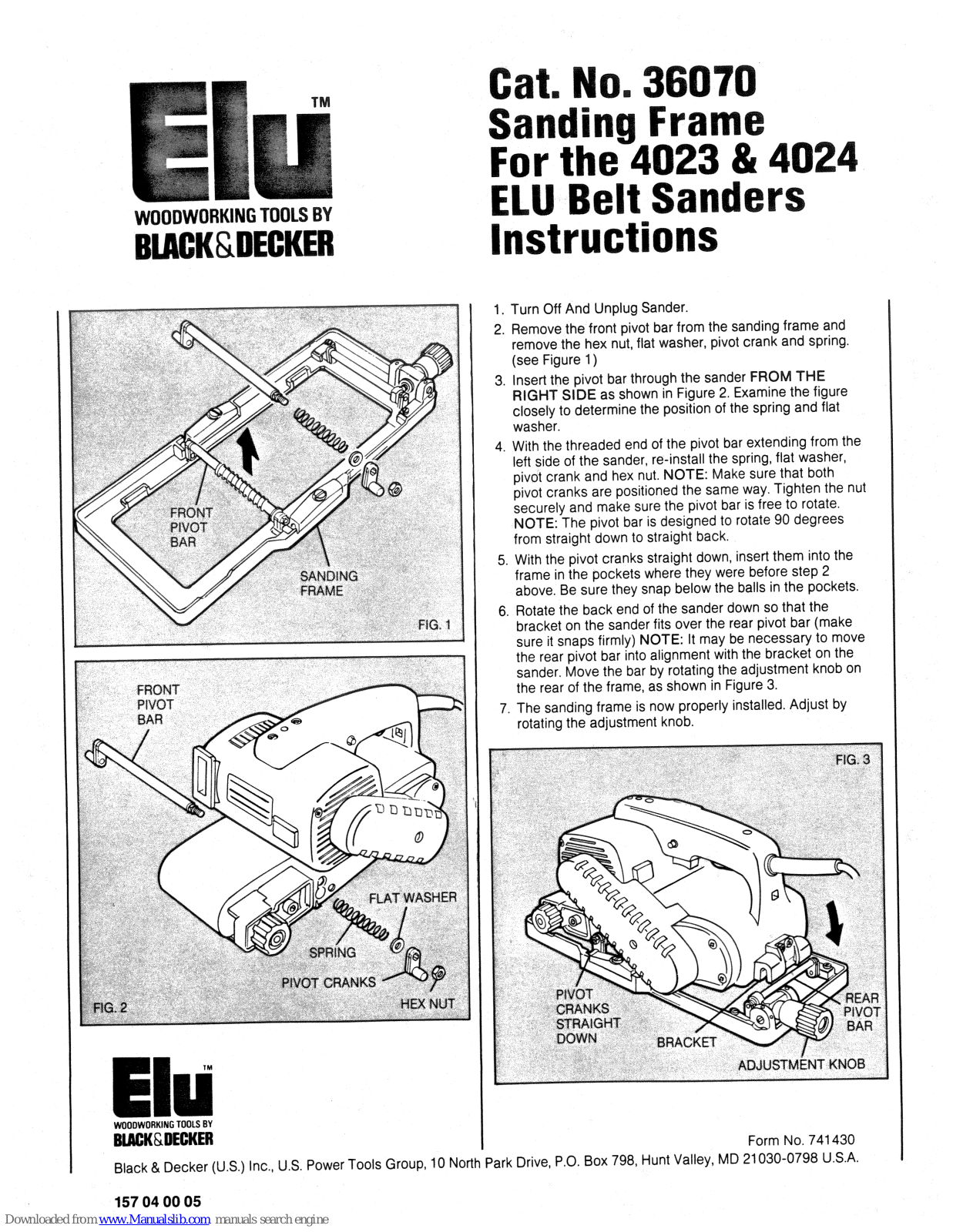 Elu 36070, 4023, 4024 Instructions Manual - ManualMachine.com
